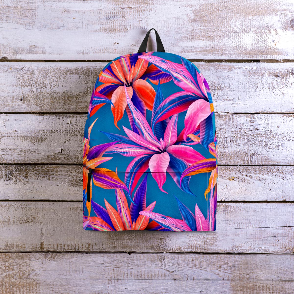Cordyline Tropical Floral Print Backpack-grizzshop