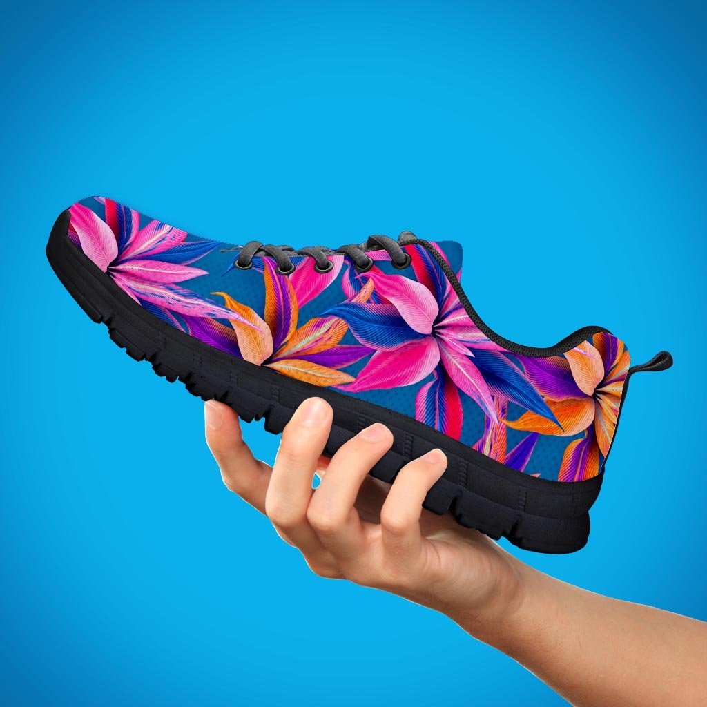 Cordyline Tropical Floral Print Women's Sneakers-grizzshop