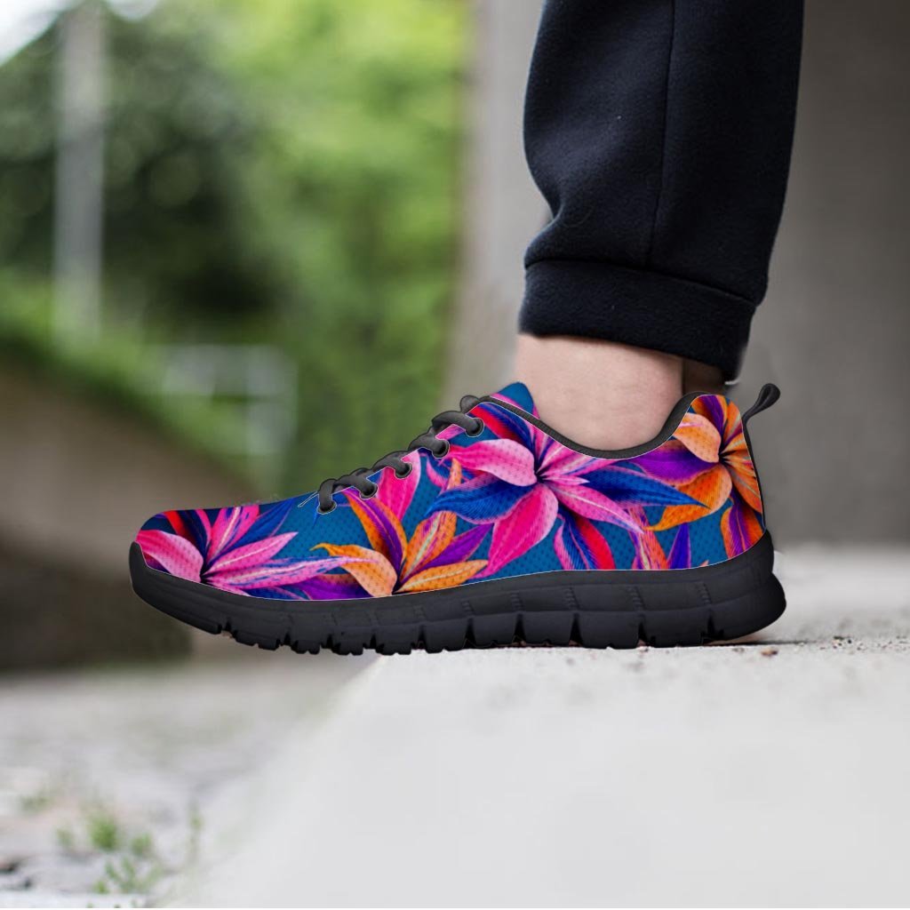 Cordyline Tropical Floral Print Women's Sneakers-grizzshop