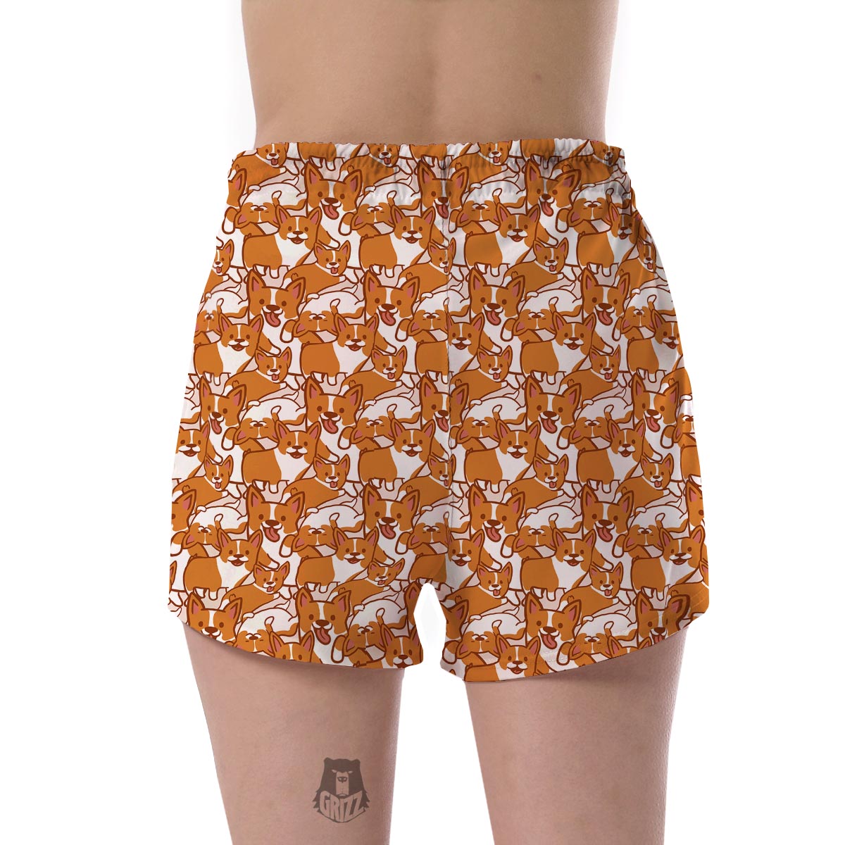 Corgi Multi Pattern Print Women's Shorts-grizzshop