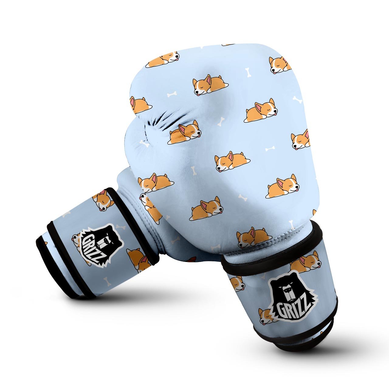 Corgi Sleeping Print Pattern Boxing Gloves-grizzshop