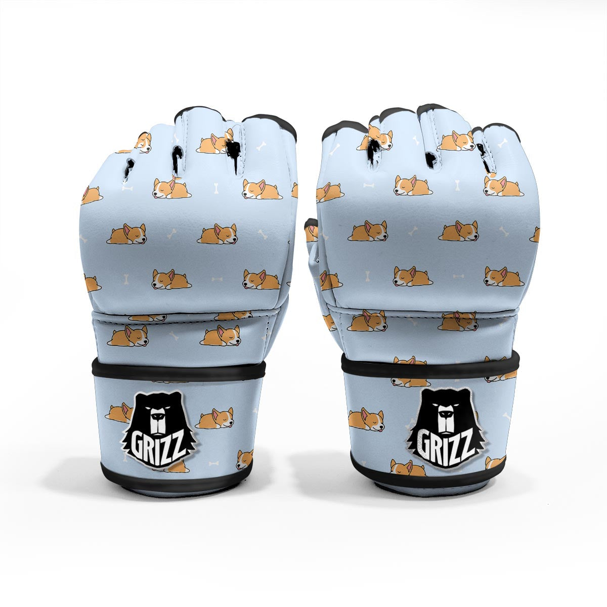 Corgi Sleeping Print Pattern MMA Gloves-grizzshop