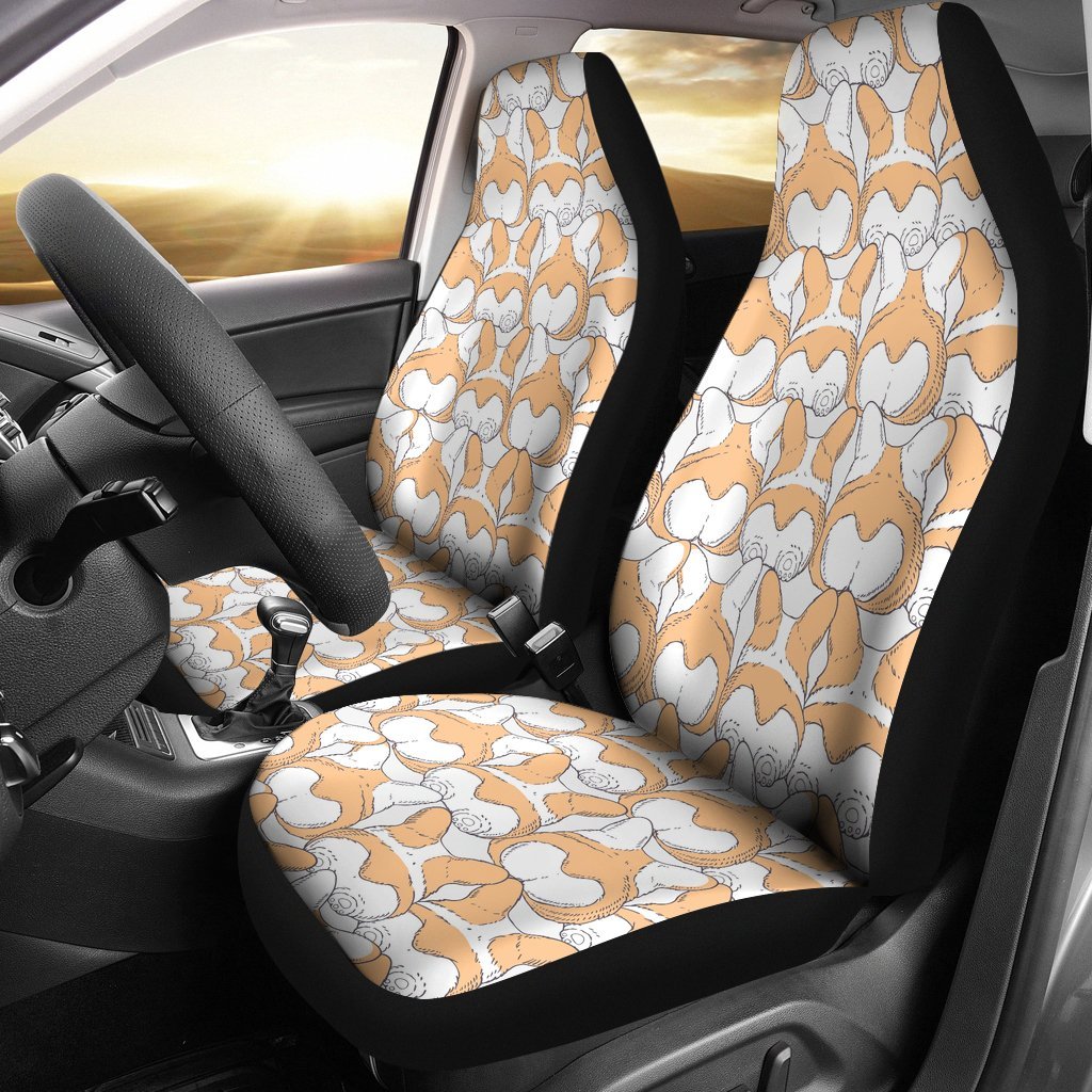 Corgi Butt Pattern Print Universal Fit Car Seat Cover-grizzshop