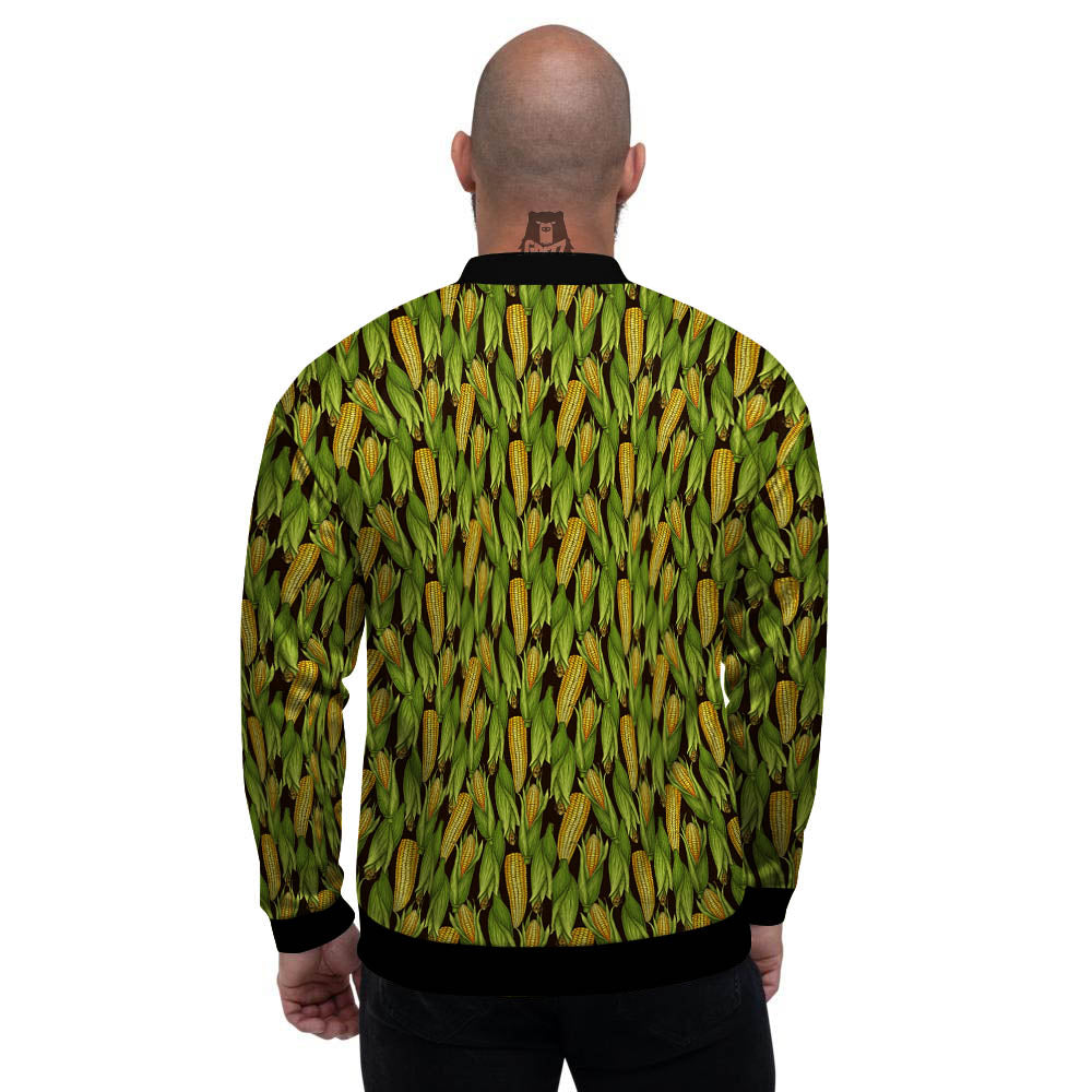 Corn Pattern Print Men's Bomber Jacket-grizzshop