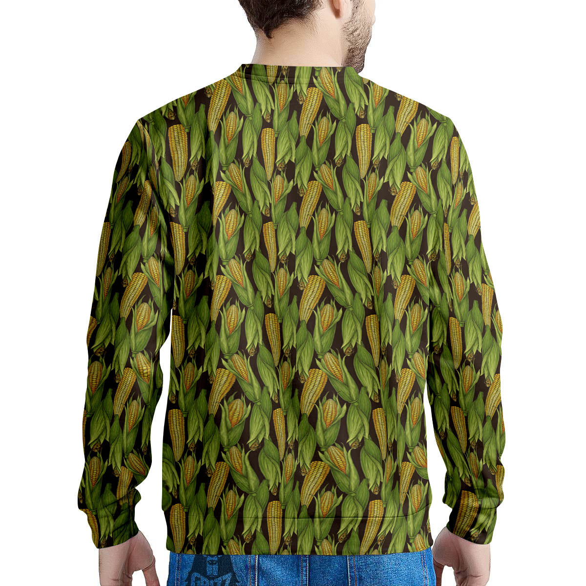 Corn Pattern Print Men's Sweatshirt-grizzshop