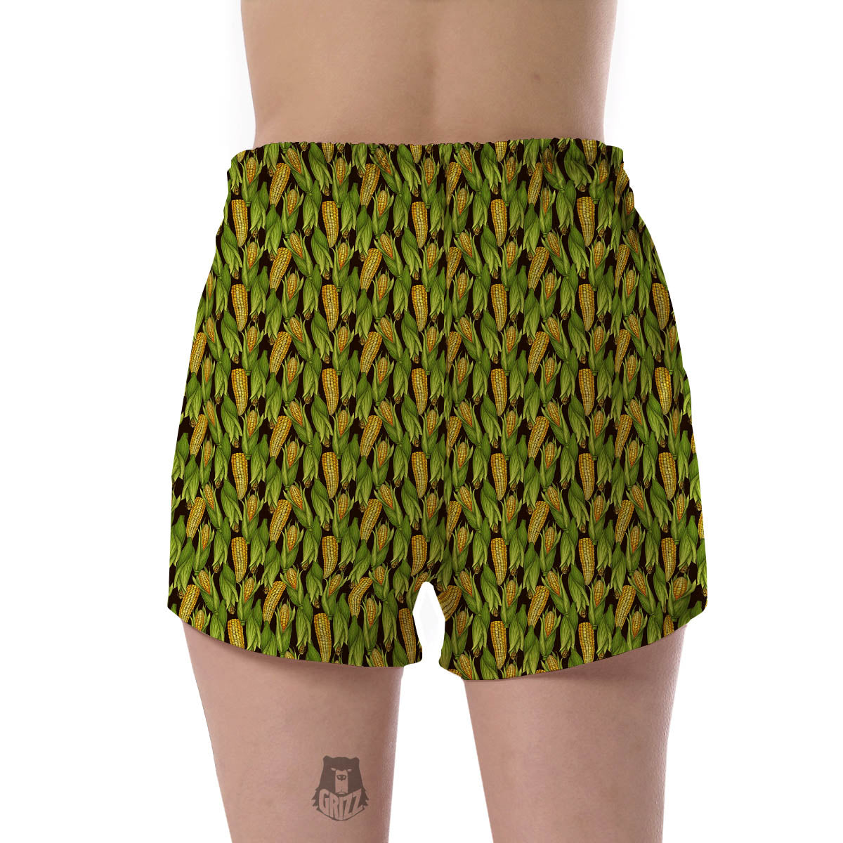 Corn Pattern Print Women's Shorts-grizzshop