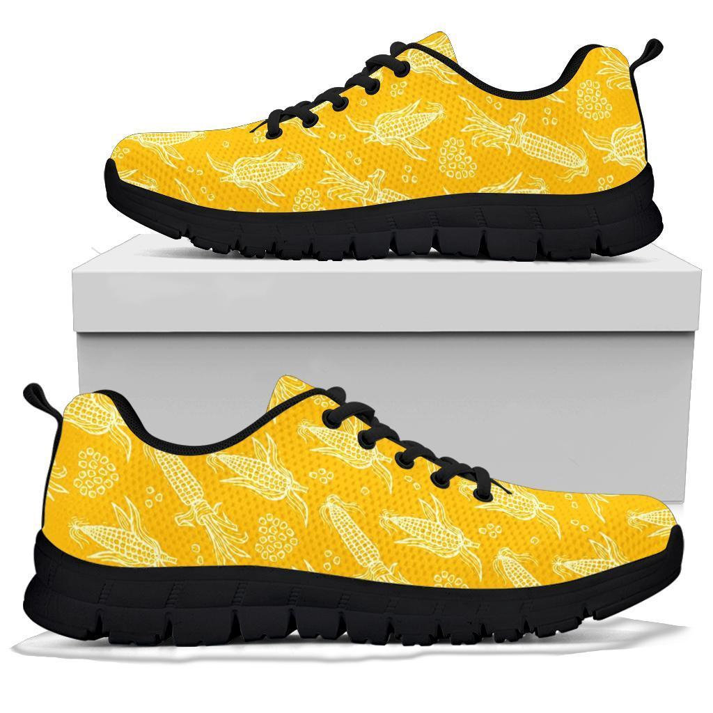 Corn Yellow Pattern Print Sneaker Shoes For Men Women-grizzshop
