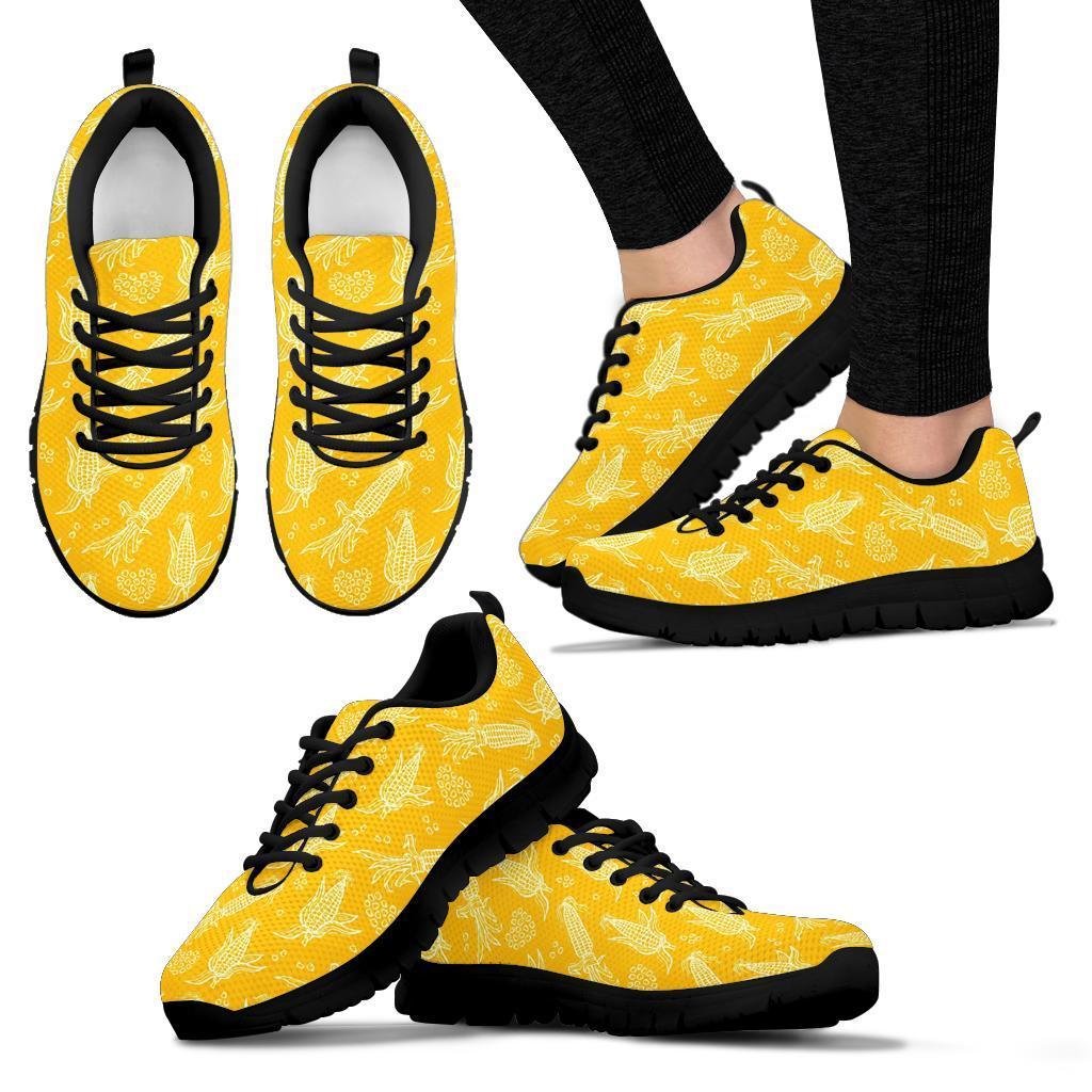 Corn Yellow Pattern Print Sneaker Shoes For Men Women-grizzshop