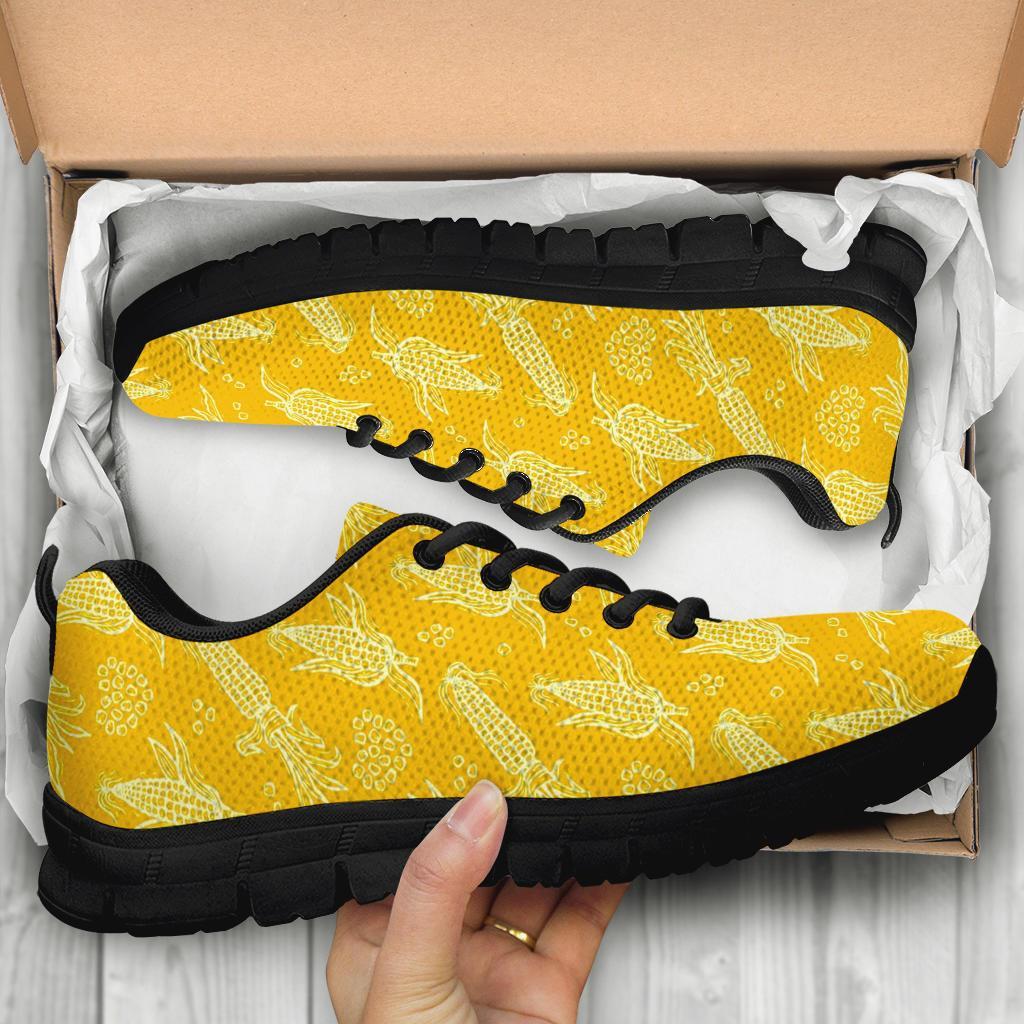 Corn Yellow Pattern Print Sneaker Shoes For Men Women-grizzshop