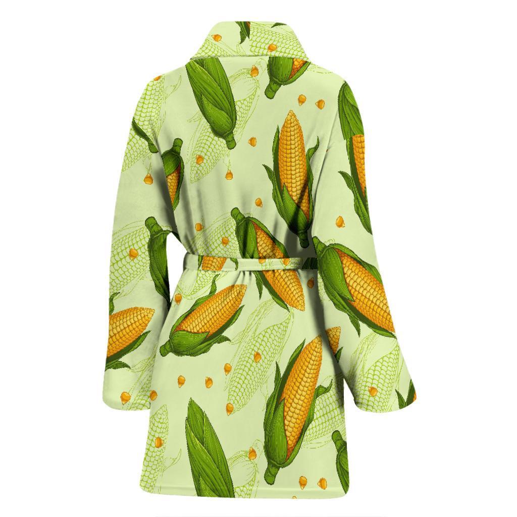 Corn Pattern Print Women Long Robe-grizzshop