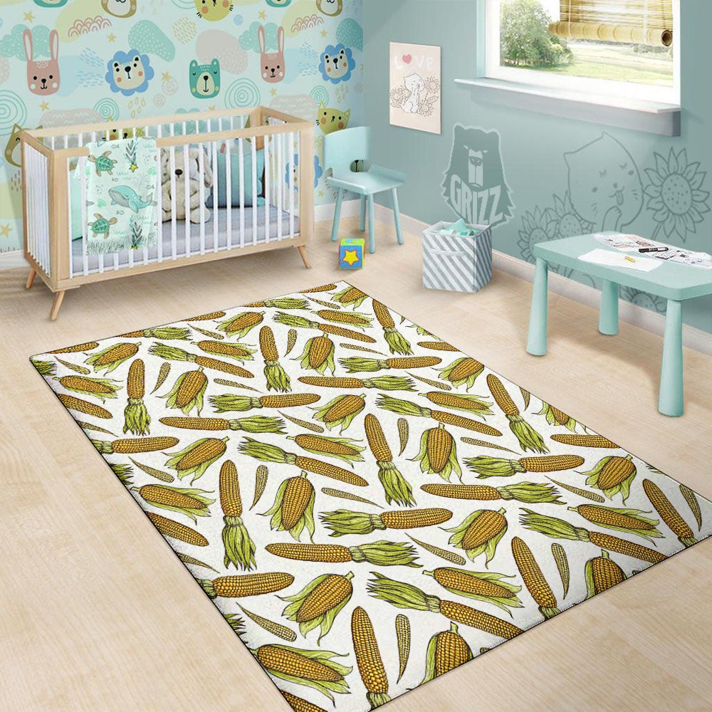 Corncob Hand-Drawn Print Pattern Floor Mat-grizzshop