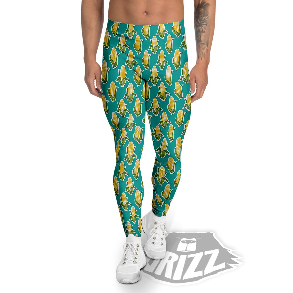 Corncob Print Pattern Men's Leggings-grizzshop