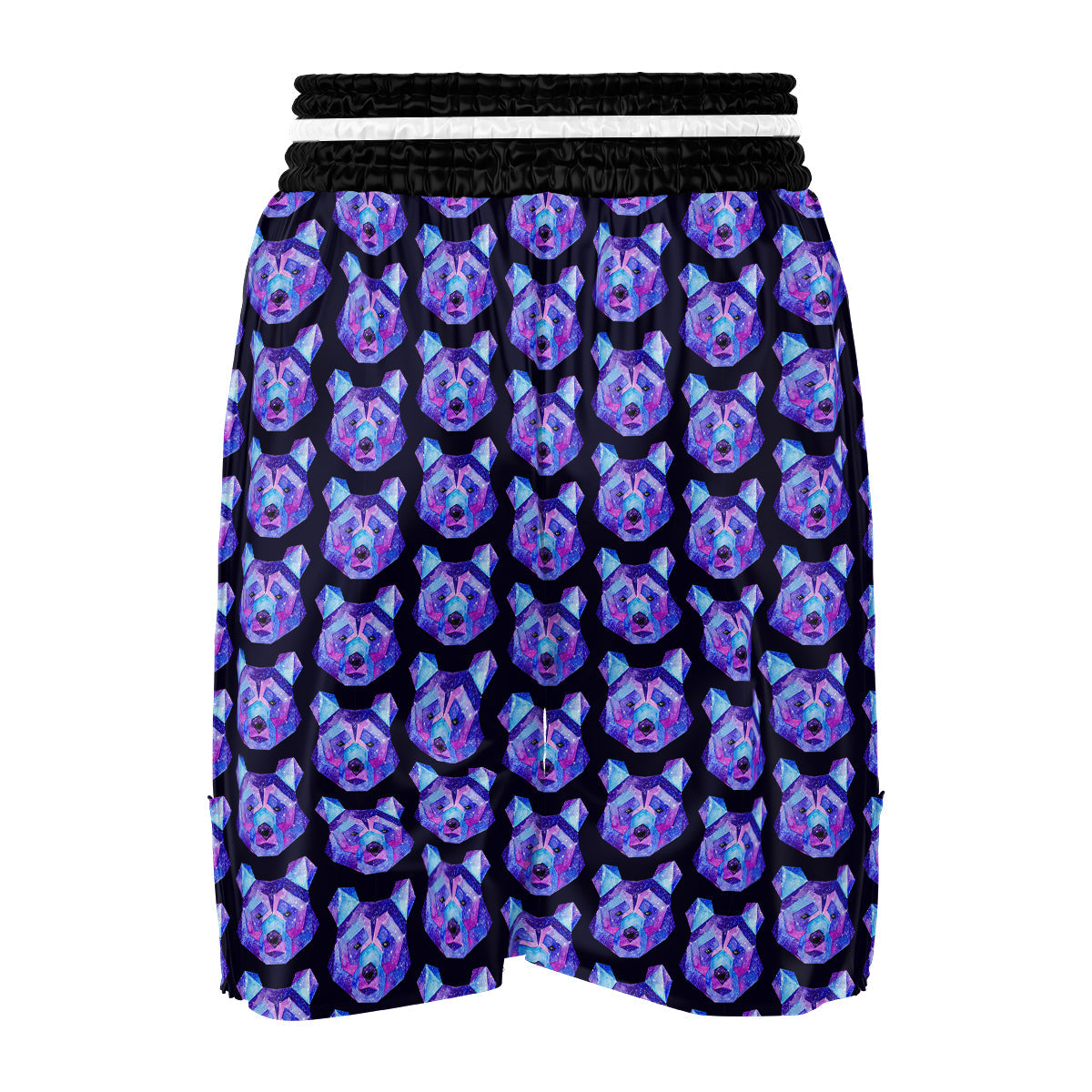 Cosmic Polygonal Bear Print Pattern Boxing Shorts-grizzshop