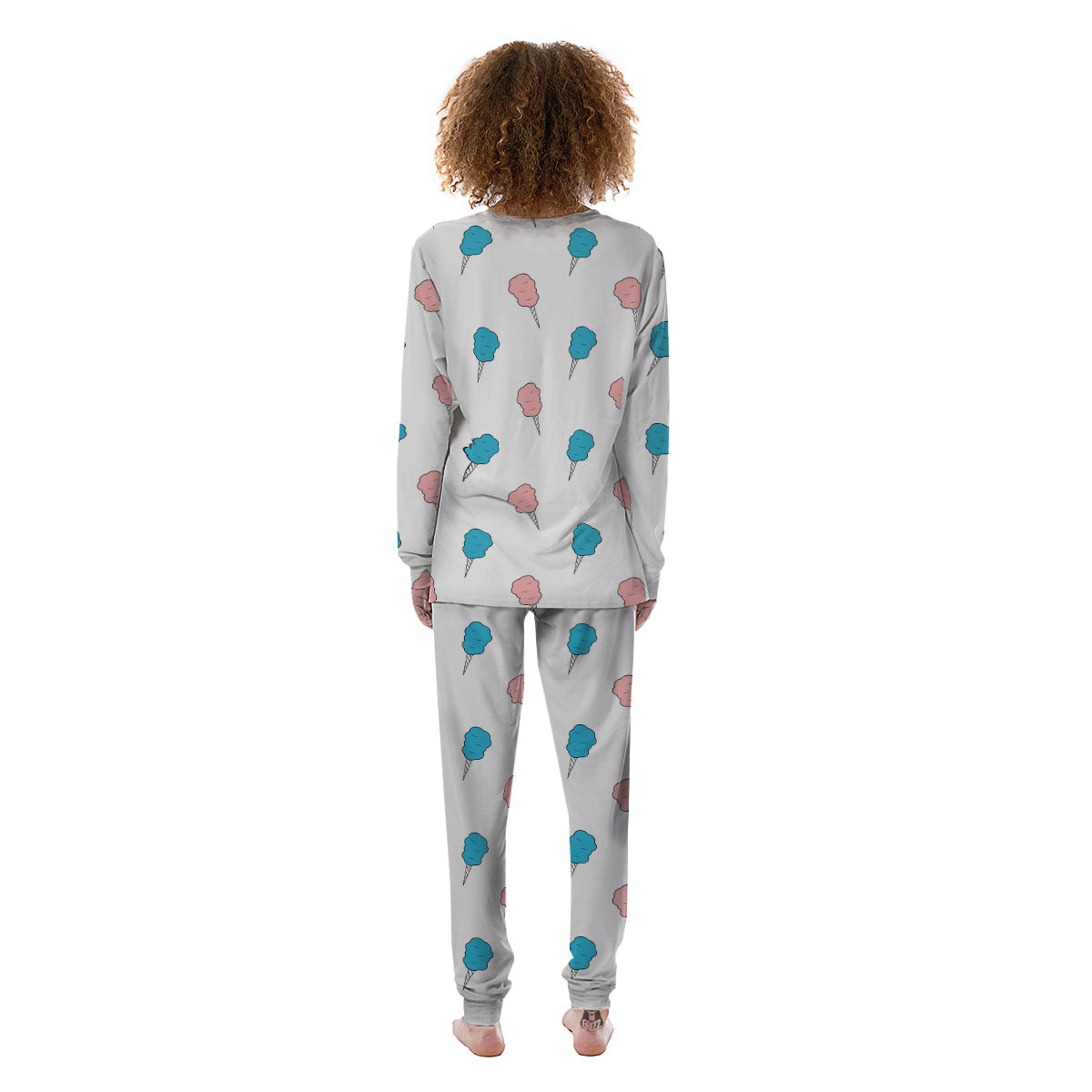 Cotton Candy Blue And Pink Print Pattern Women's Pajamas-grizzshop