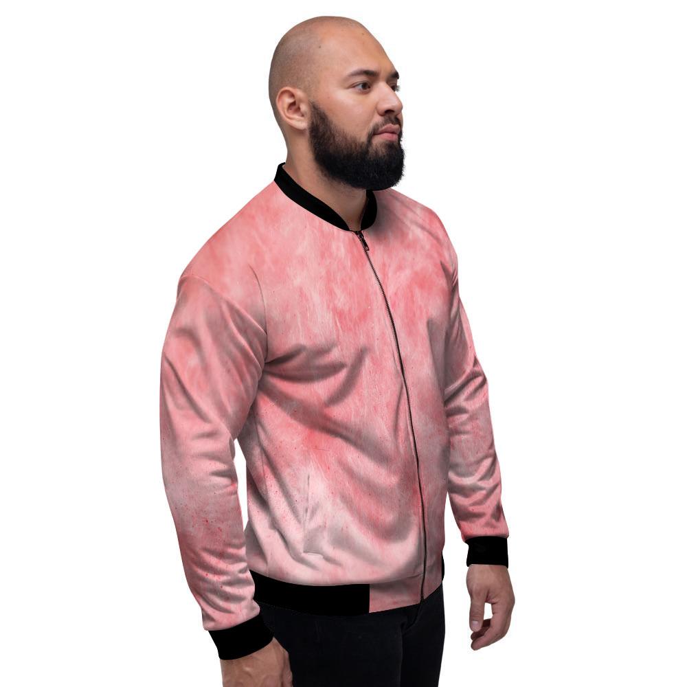 Cotton Candy Pink Print Men's Bomber Jacket-grizzshop