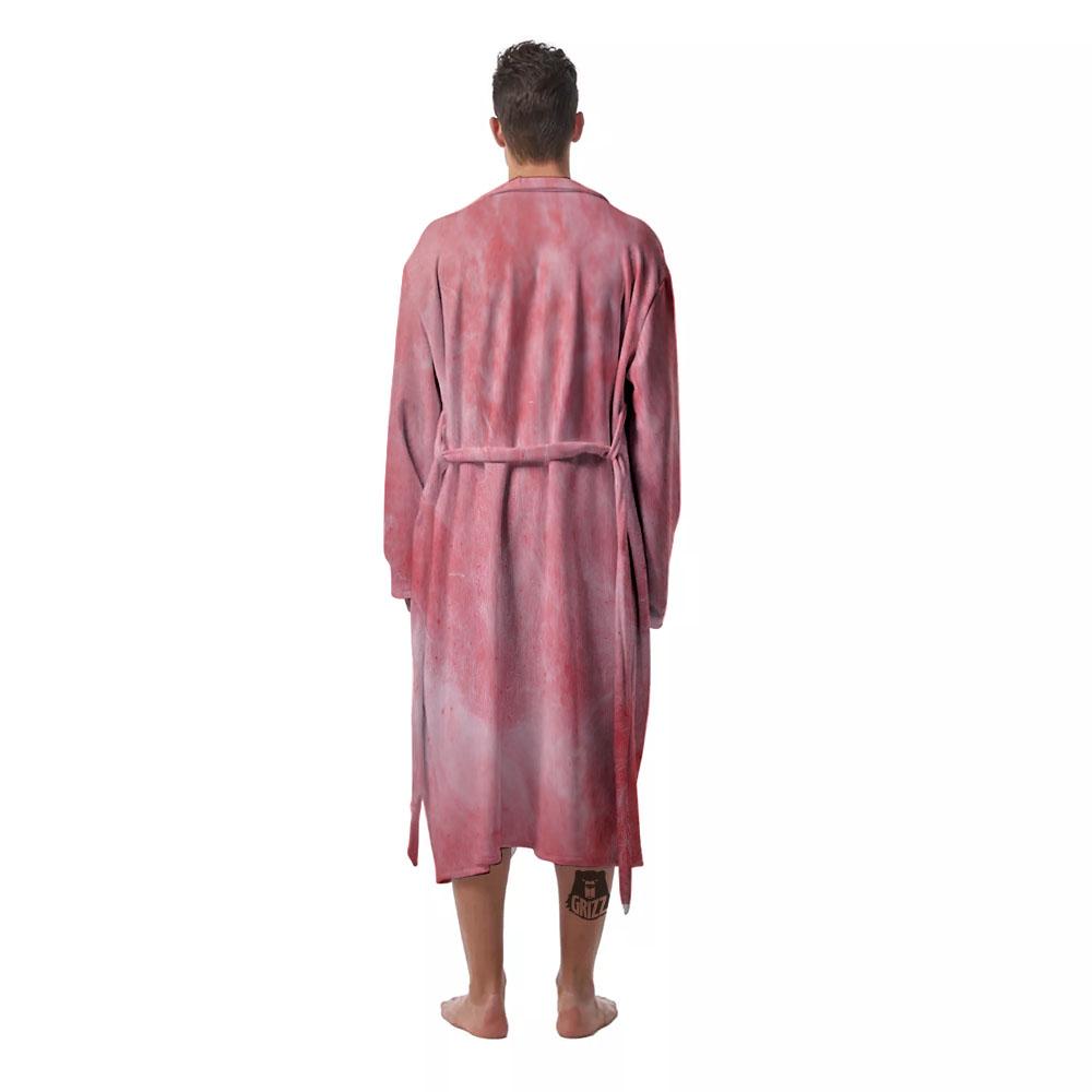 Cotton Candy Pink Print Men's Robe-grizzshop