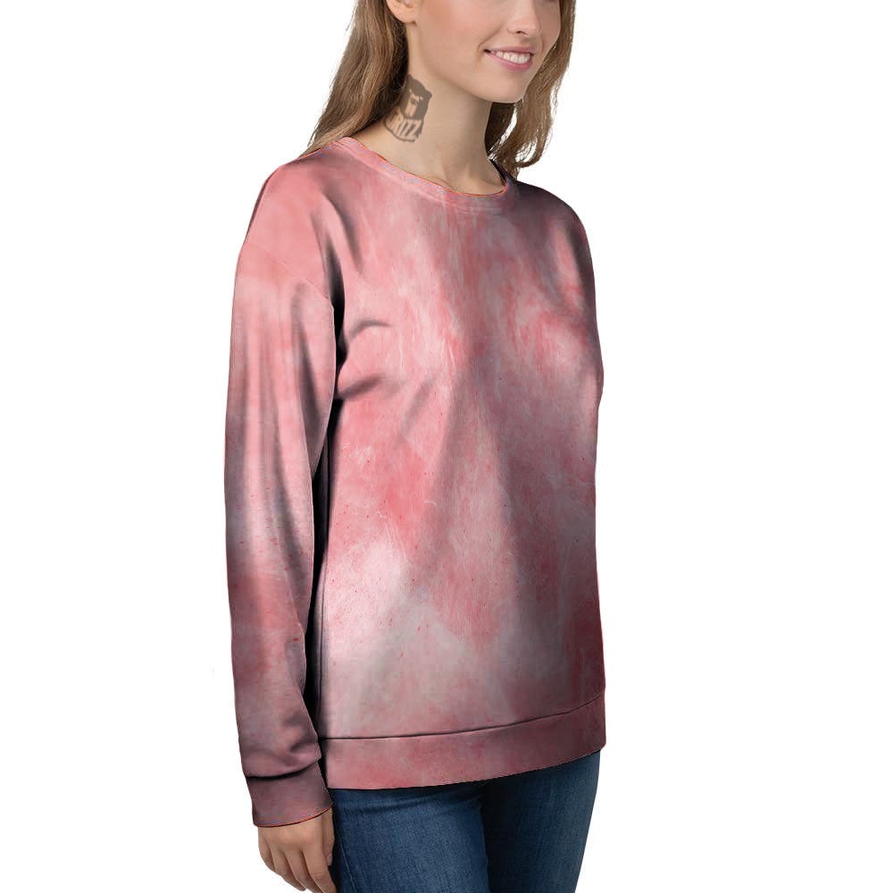 Cotton Candy Pink Print Women's Sweatshirt-grizzshop