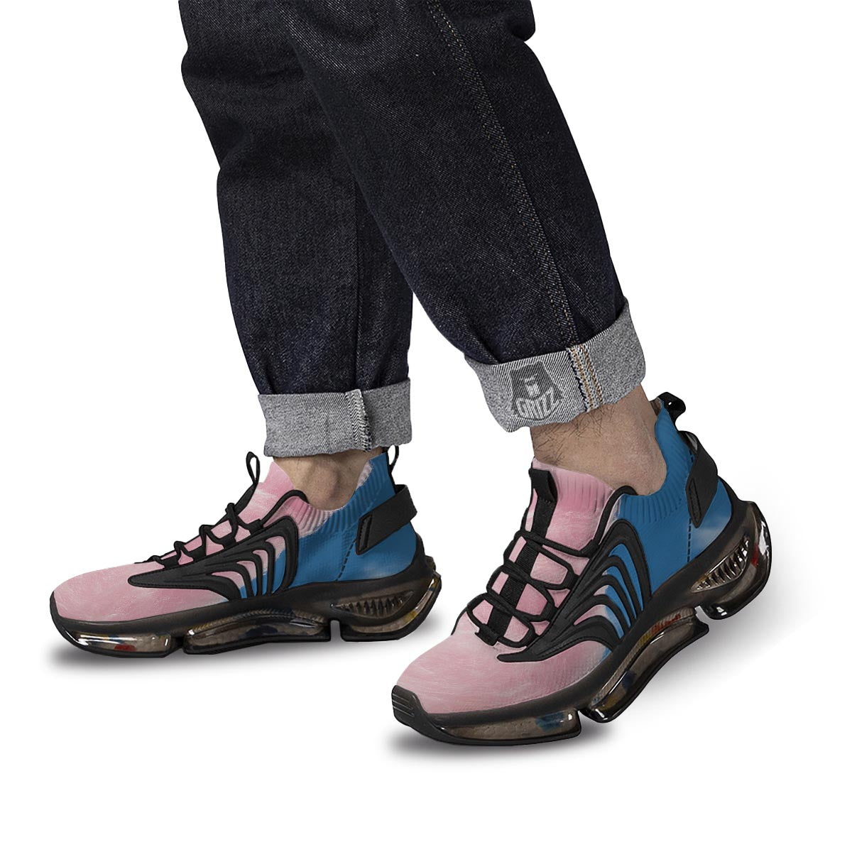 Cotton Candy Sweet Print Black Gym Shoes-grizzshop