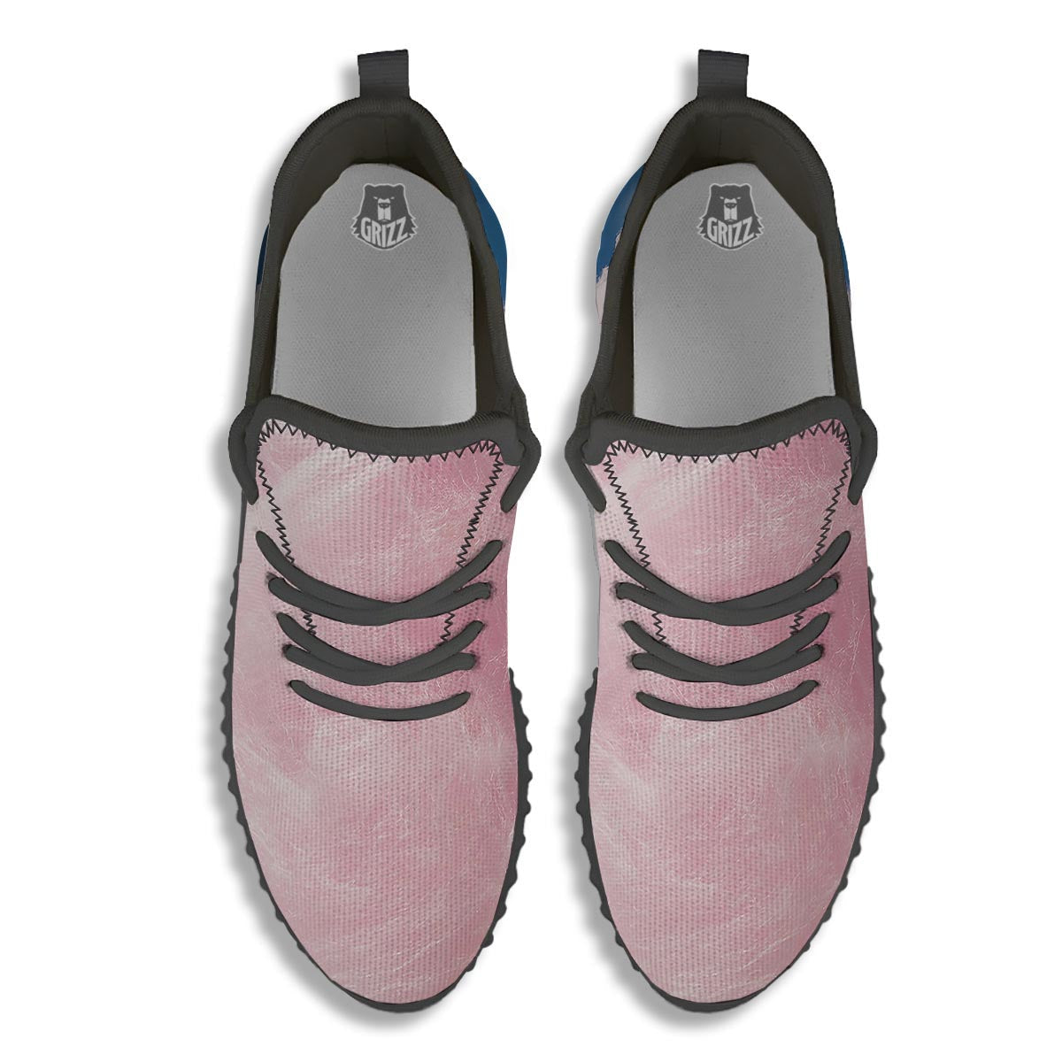 Cotton Candy Sweet Print Black Walking Shoes-grizzshop