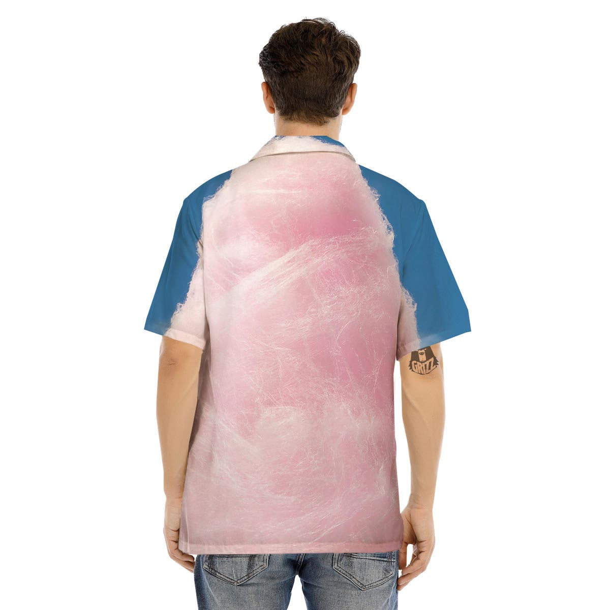Cotton Candy Sweet Print Men's Hawaiian Shirt-grizzshop