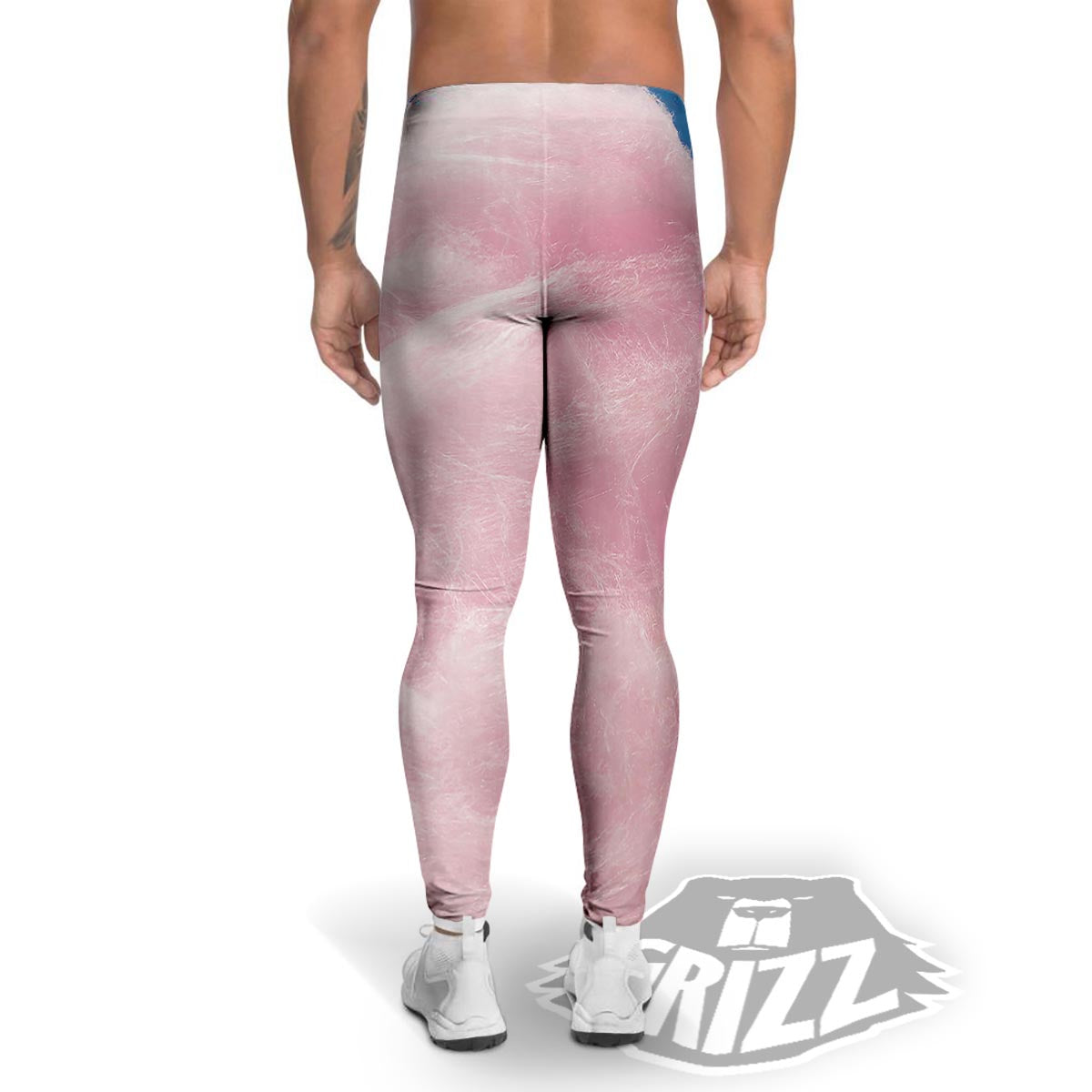 Cotton Candy Sweet Print Men's Leggings-grizzshop