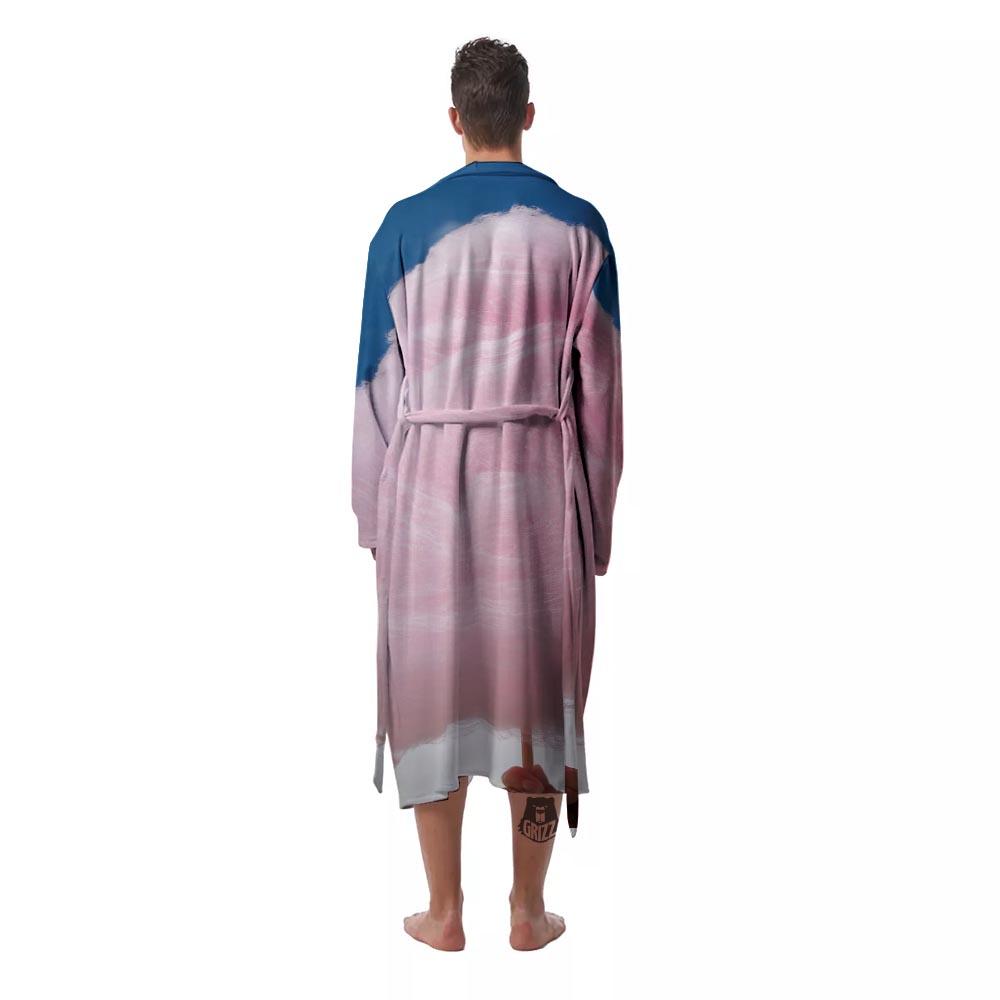 Cotton Candy Sweet Print Men's Robe-grizzshop