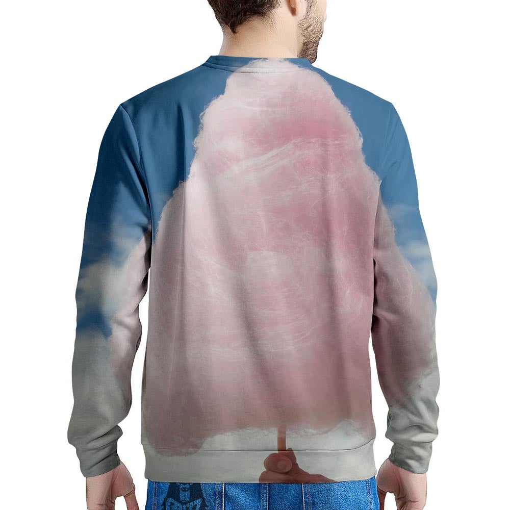 Cotton Candy Sweet Print Men's Sweatshirt-grizzshop