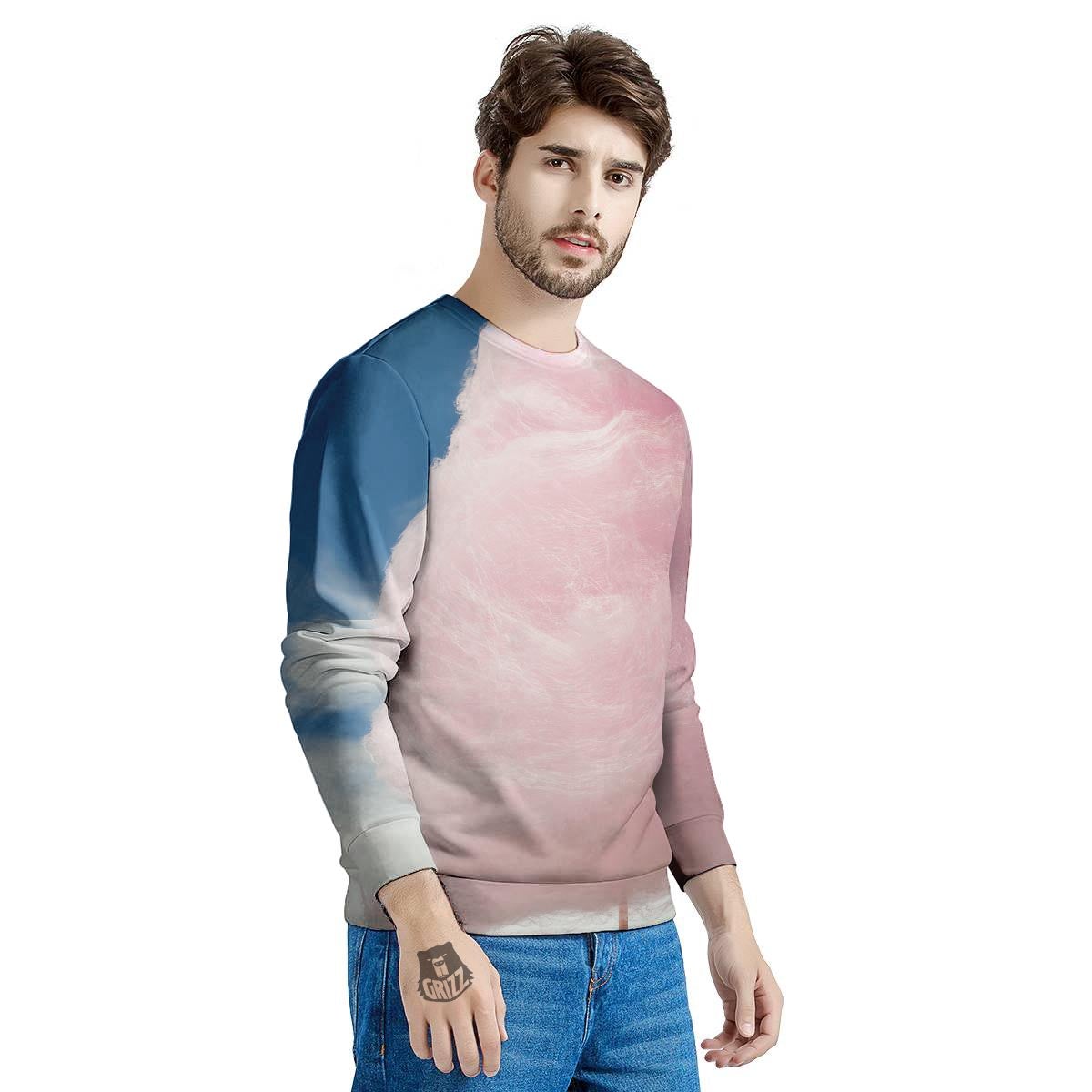Cotton Candy Sweet Print Men's Sweatshirt-grizzshop