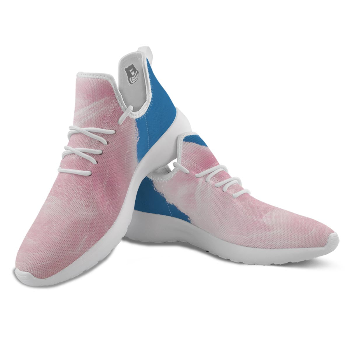 Cotton Candy Sweet Print White Athletic Shoes-grizzshop