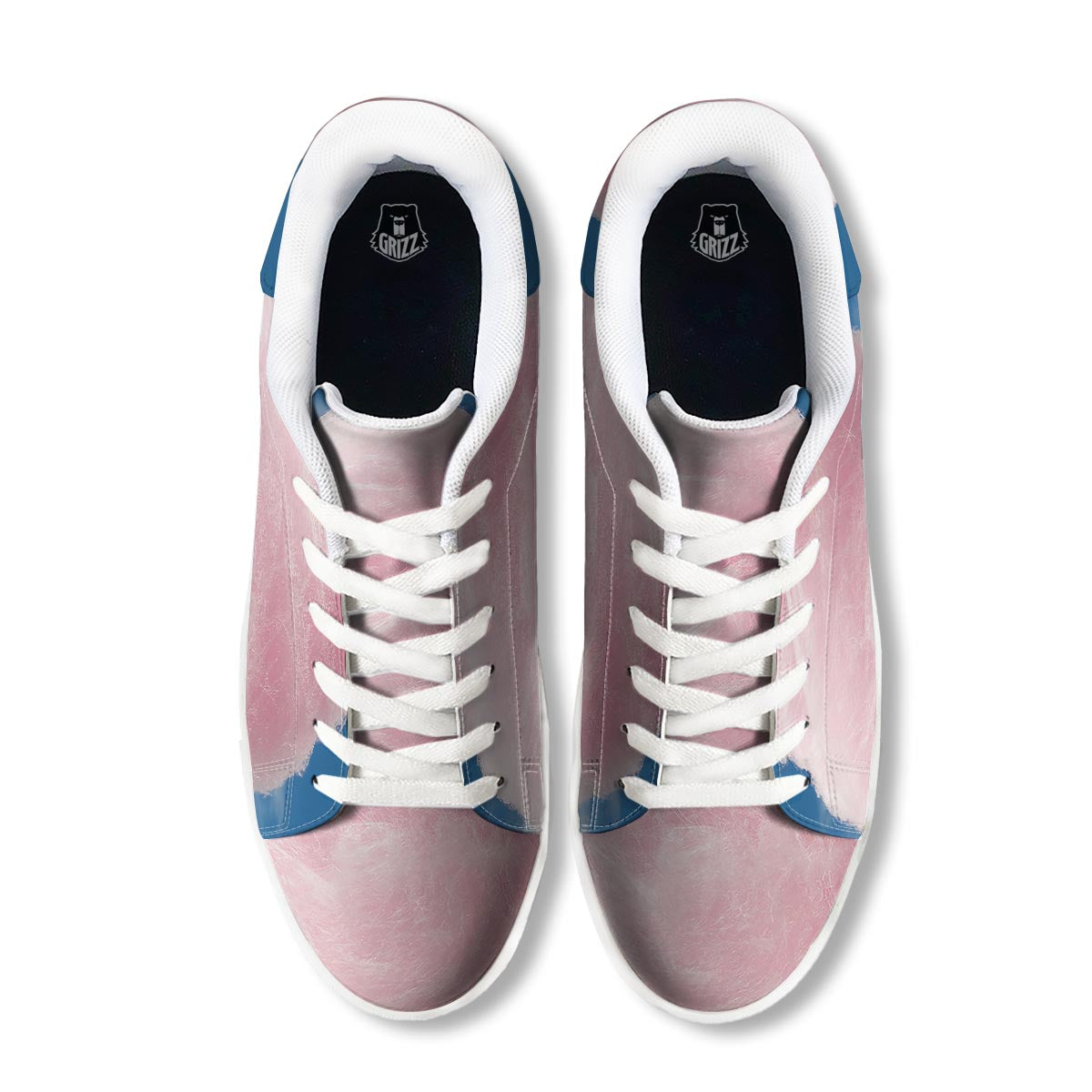 Cotton Candy Sweet Print White Low Top Sneakers-grizzshop
