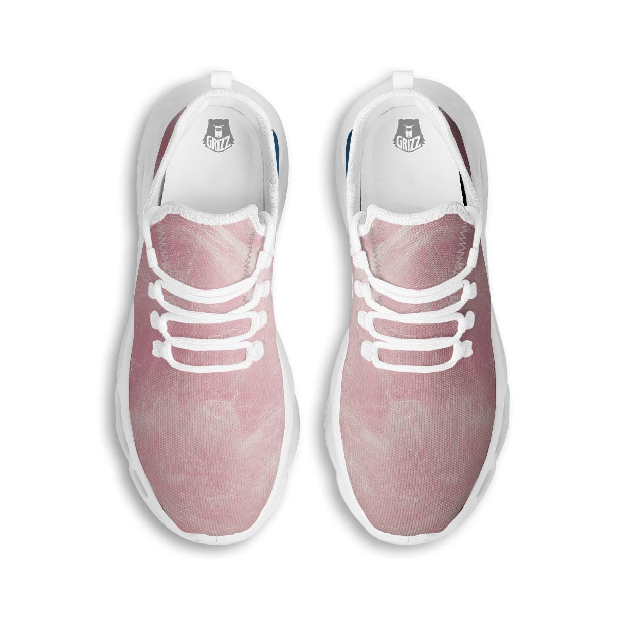 Cotton Candy Sweet Print White Running Shoes-grizzshop