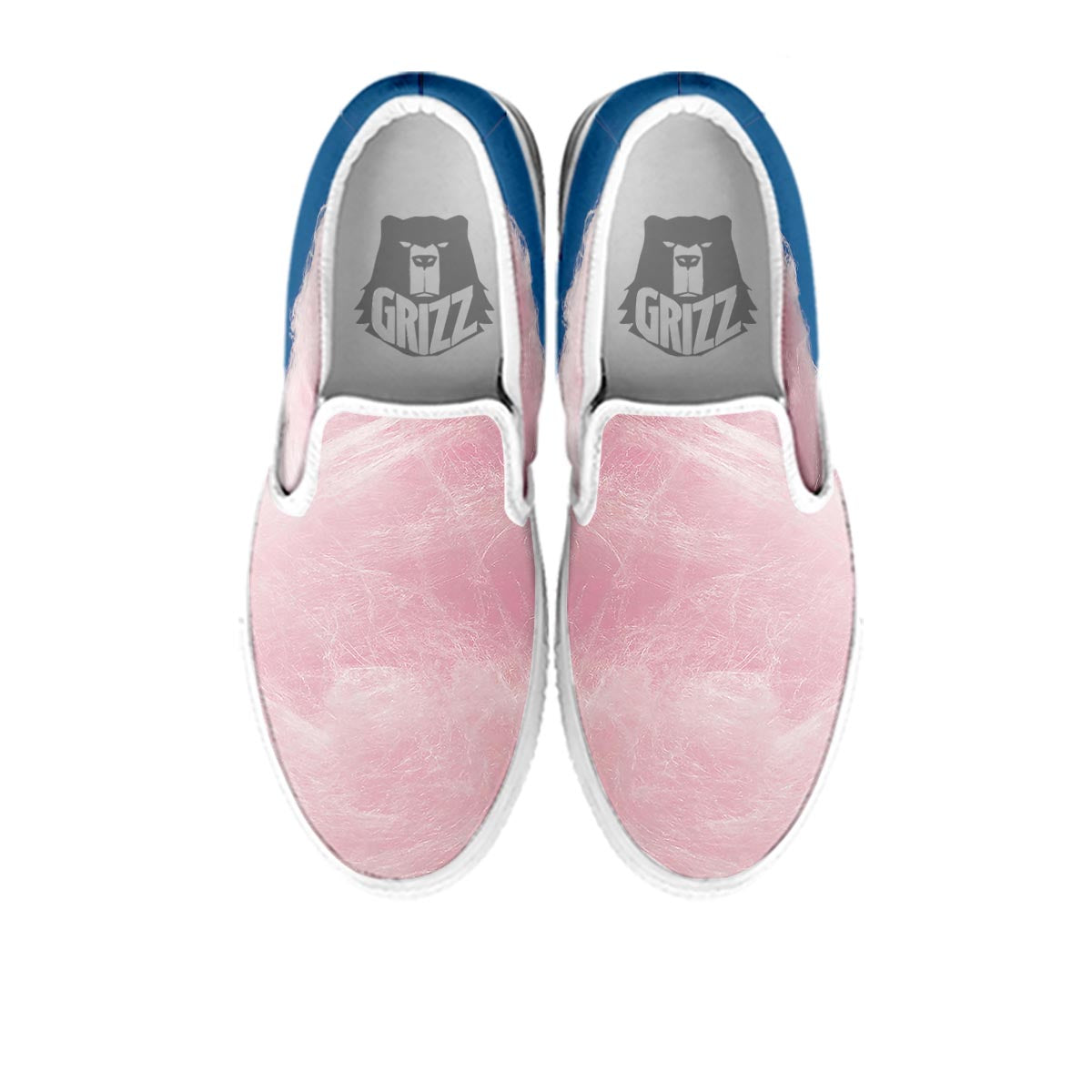 Cotton Candy Sweet Print White Slip On Shoes-grizzshop