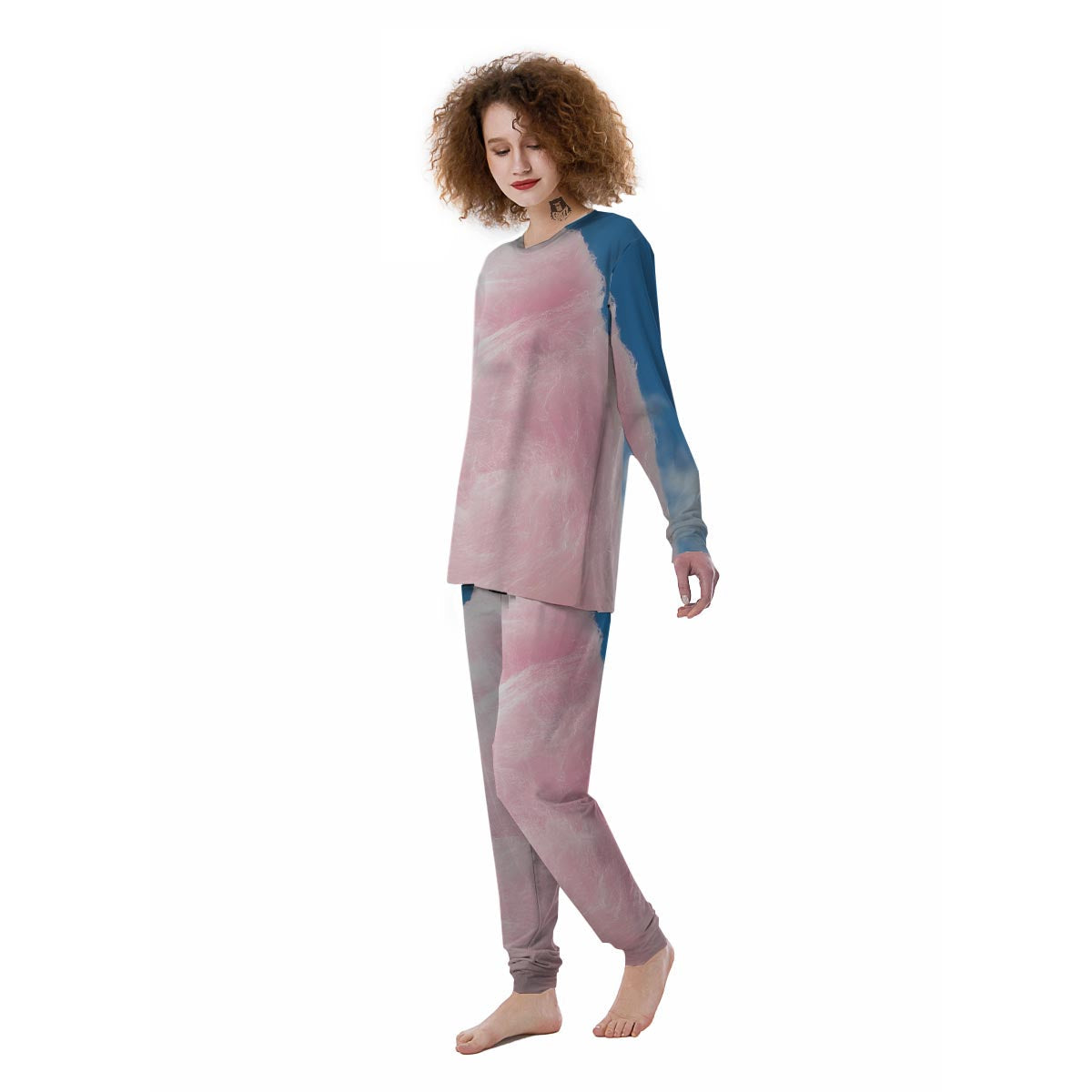 Cotton Candy Sweet Print Women's Pajamas-grizzshop