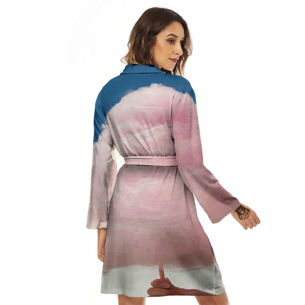 Cotton Candy Sweet Print Women's Robe-grizzshop