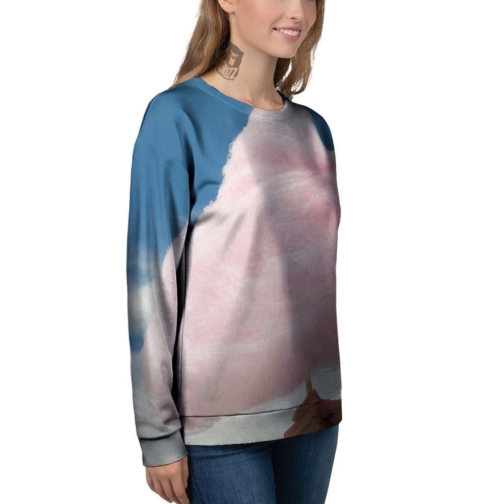 Cotton Candy Sweet Print Women's Sweatshirt-grizzshop