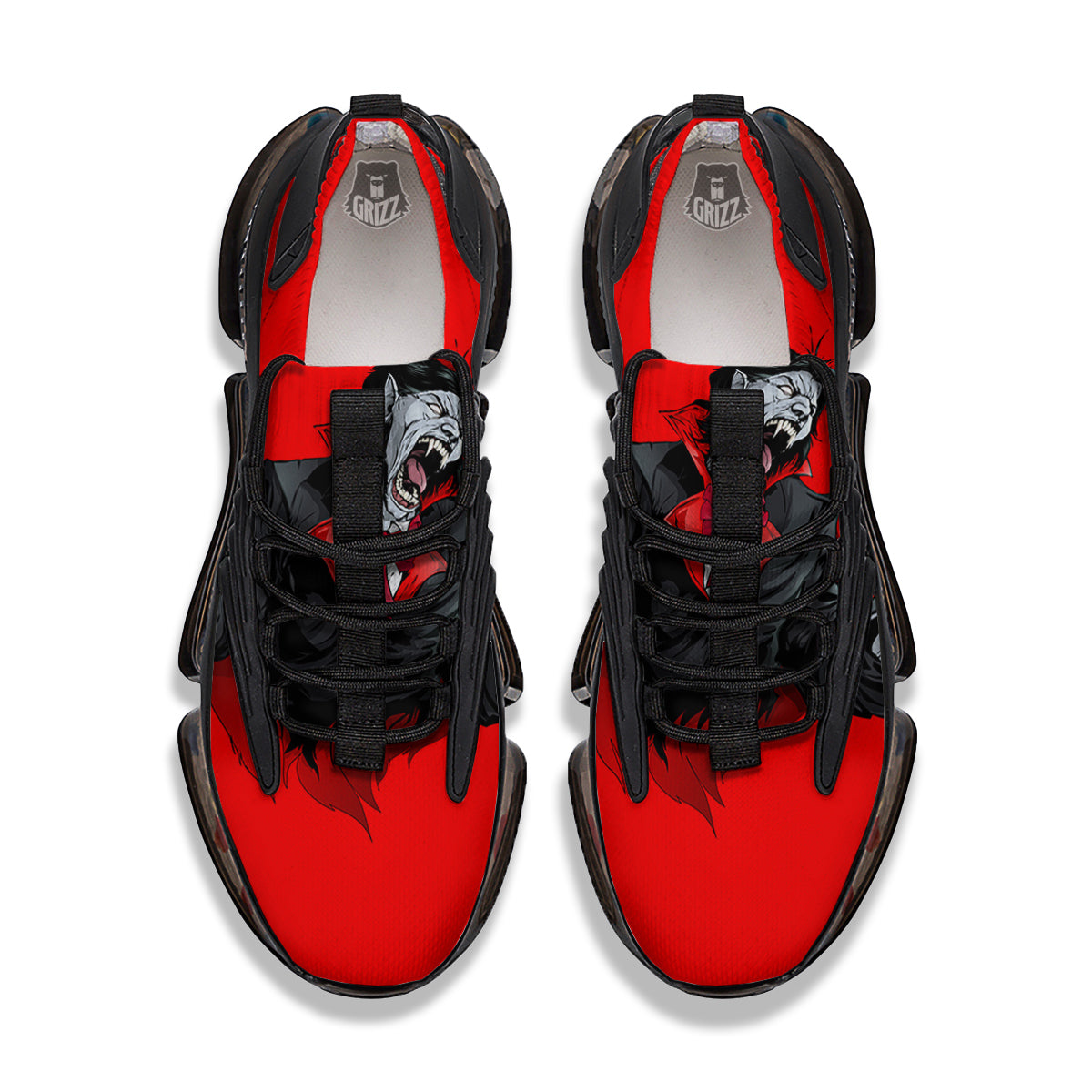 Count Dracula Print Black Gym Shoes-grizzshop