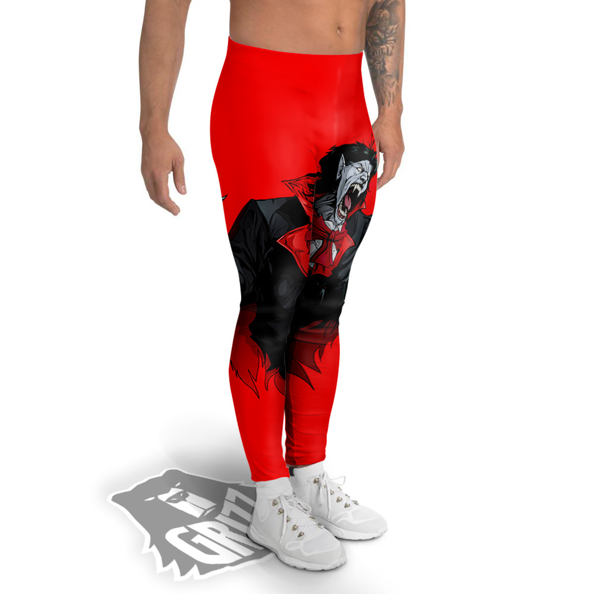 Count Dracula Print Men's Leggings-grizzshop