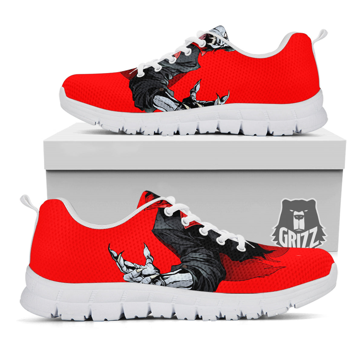 Count Dracula Print White Sneaker-grizzshop