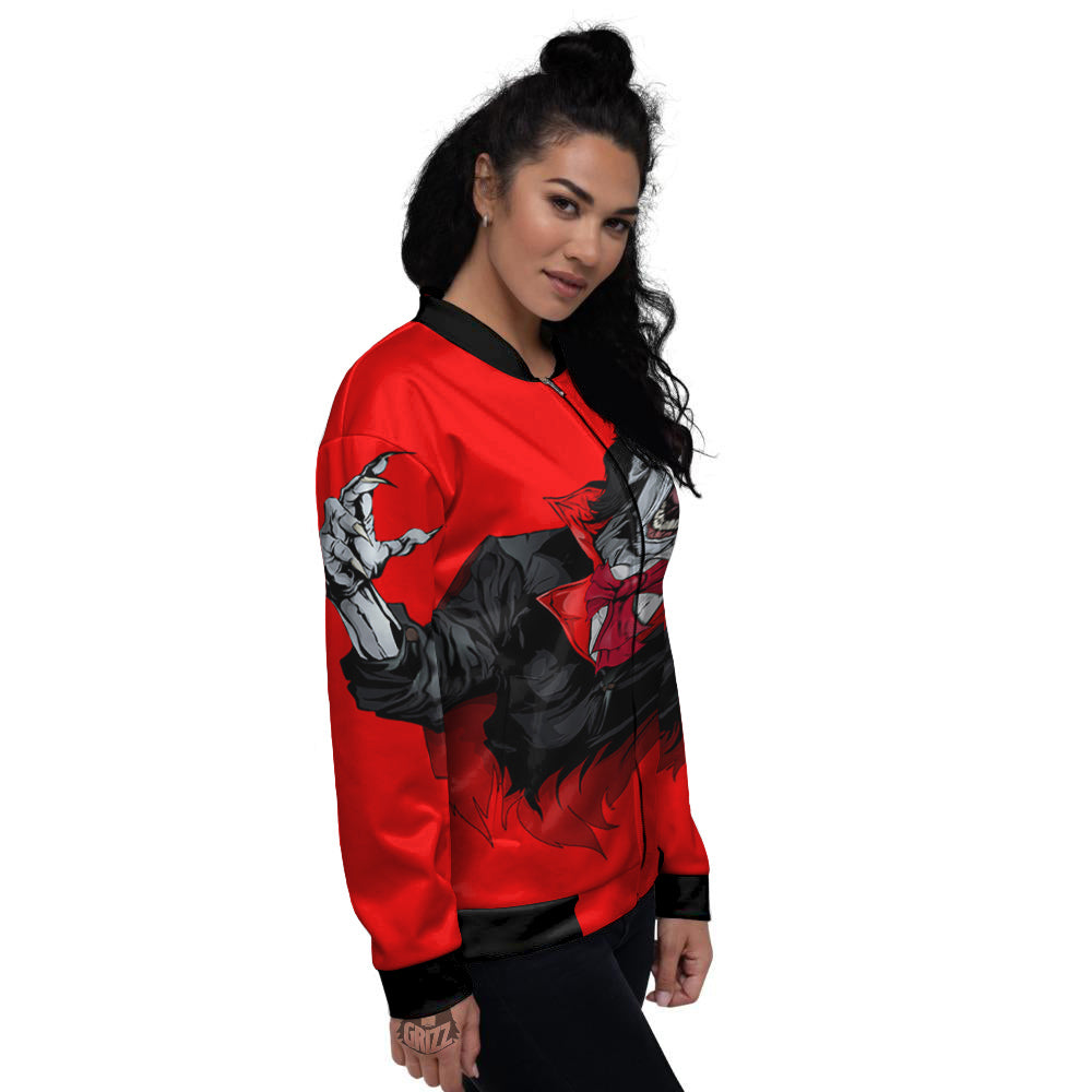 Count Dracula Print Women's Bomber Jacket-grizzshop
