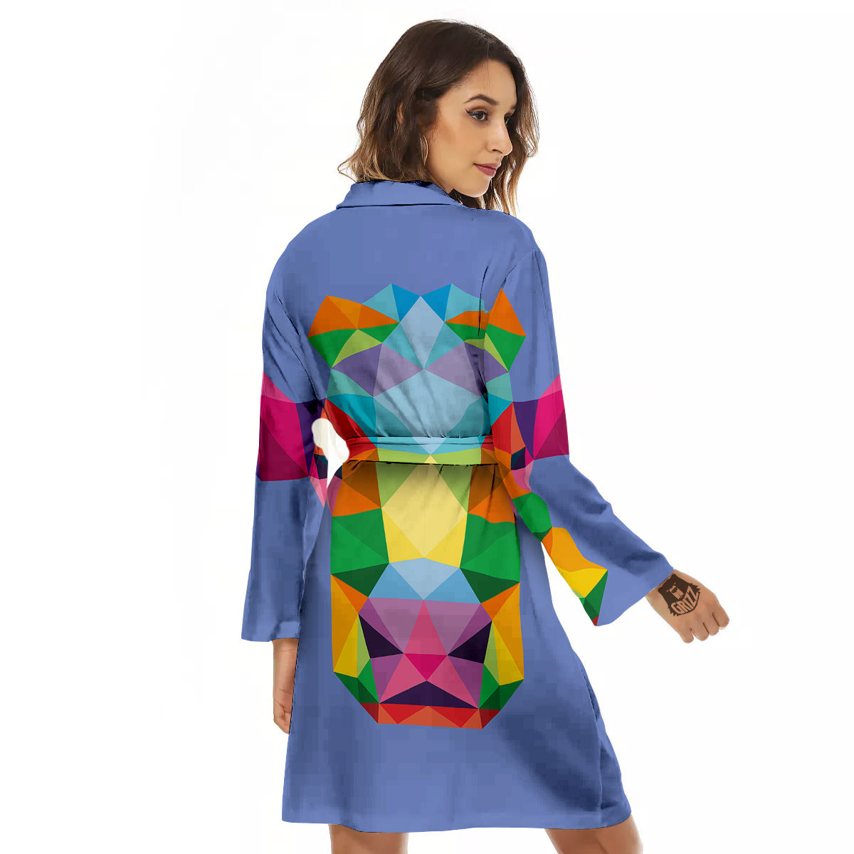 Cow Colorful Print Women's Robe-grizzshop