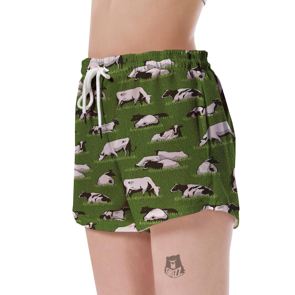 Cow Farm Pattern Print Women's Shorts-grizzshop