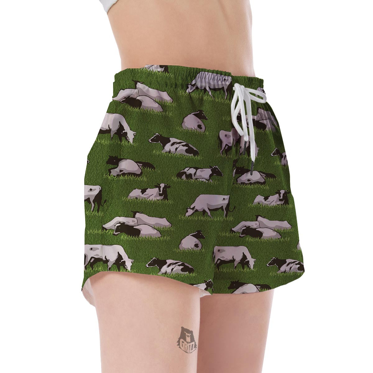 Cow Farm Pattern Print Women's Shorts-grizzshop