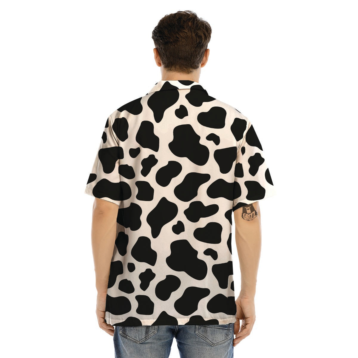 Cow Print Men’s Hawaiian Shirt-grizzshop
