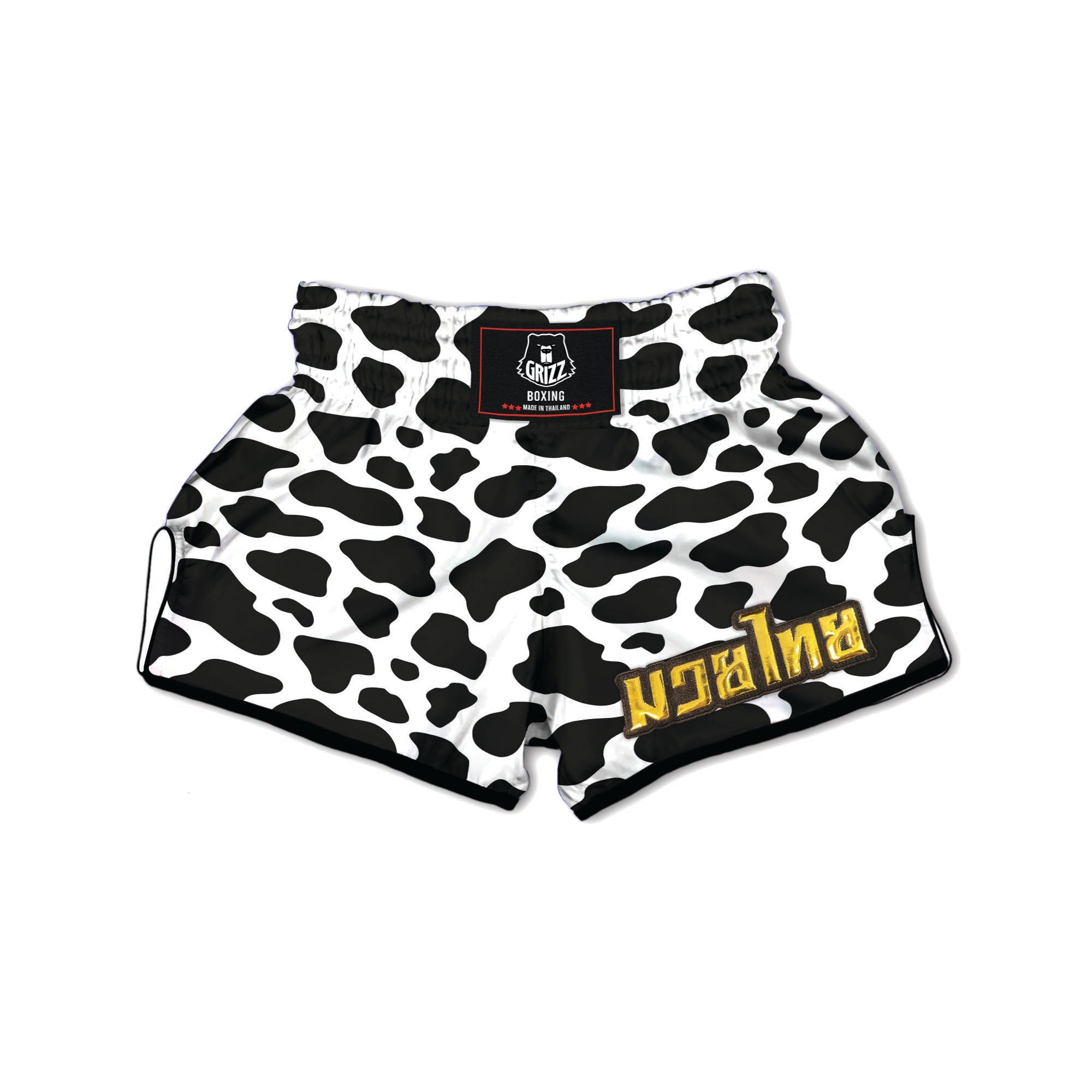 Cow Print Muay Thai Boxing Shorts-grizzshop