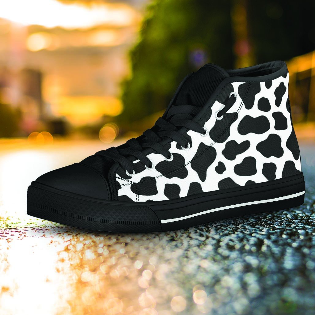Cow Print Women's High Top Shoes-grizzshop