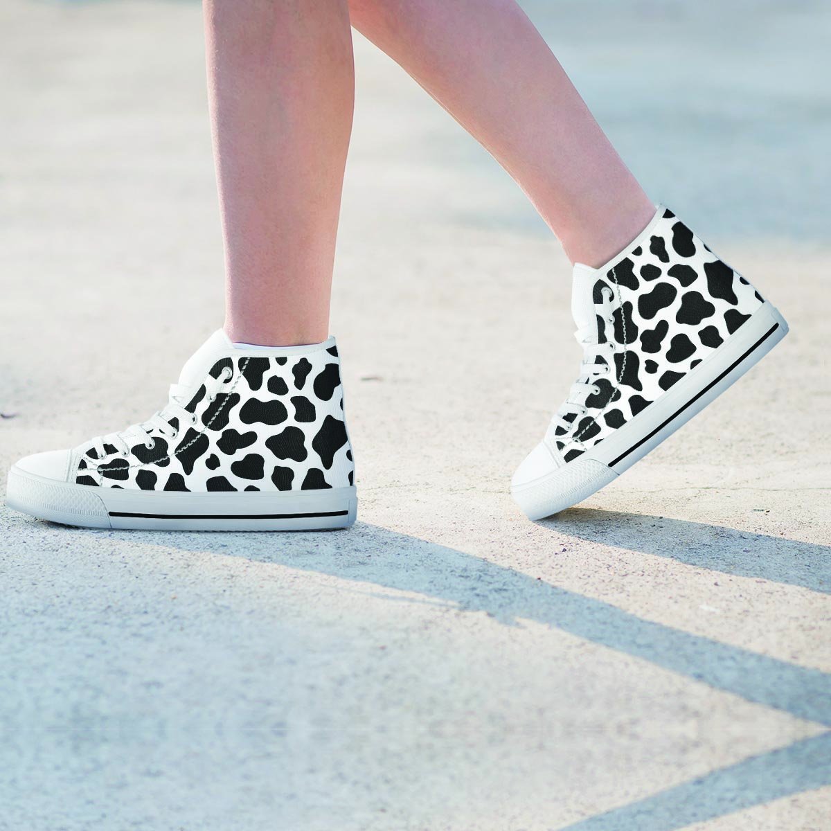 Cow Print Women's High Top Shoes-grizzshop