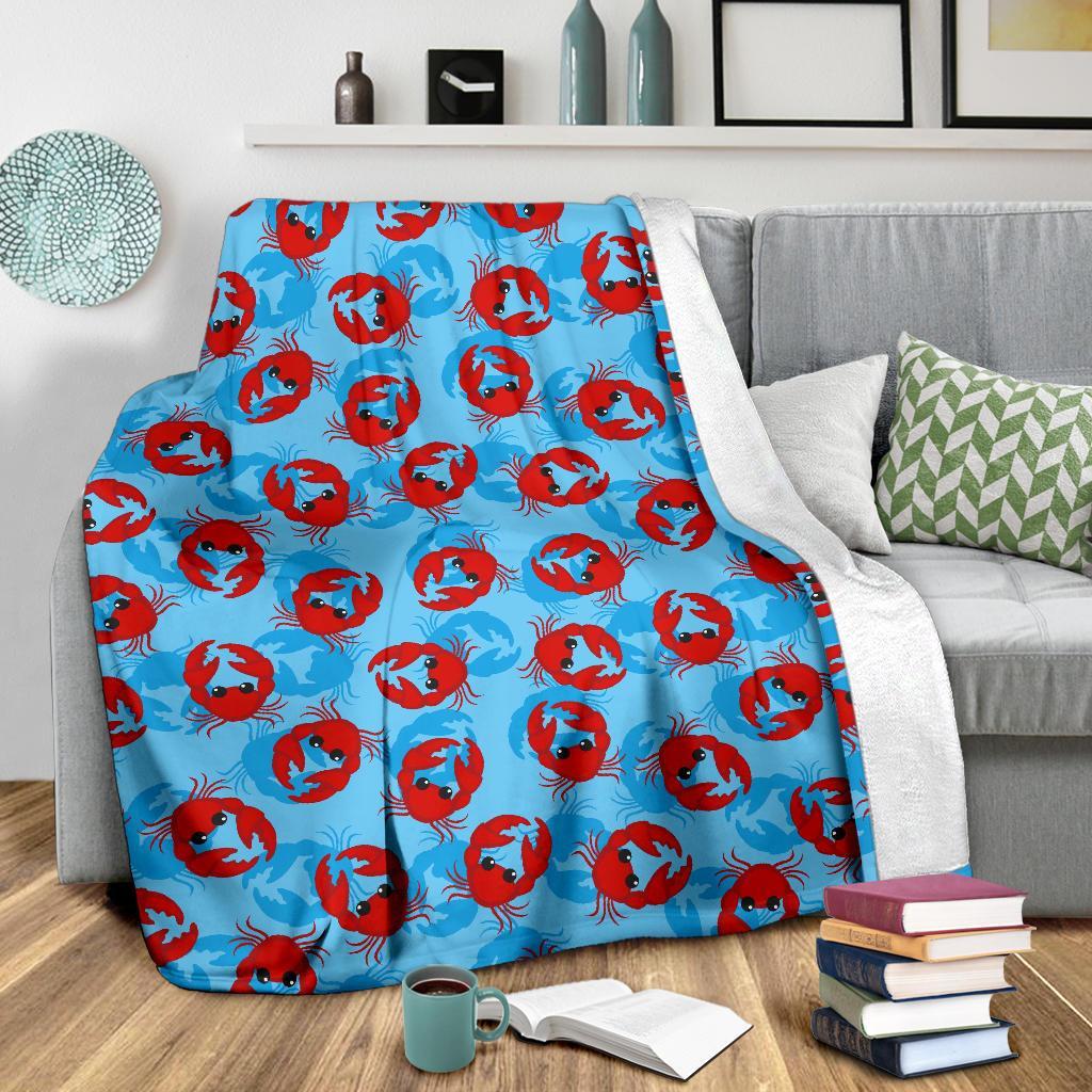 Crab Pattern Print Blanket-grizzshop