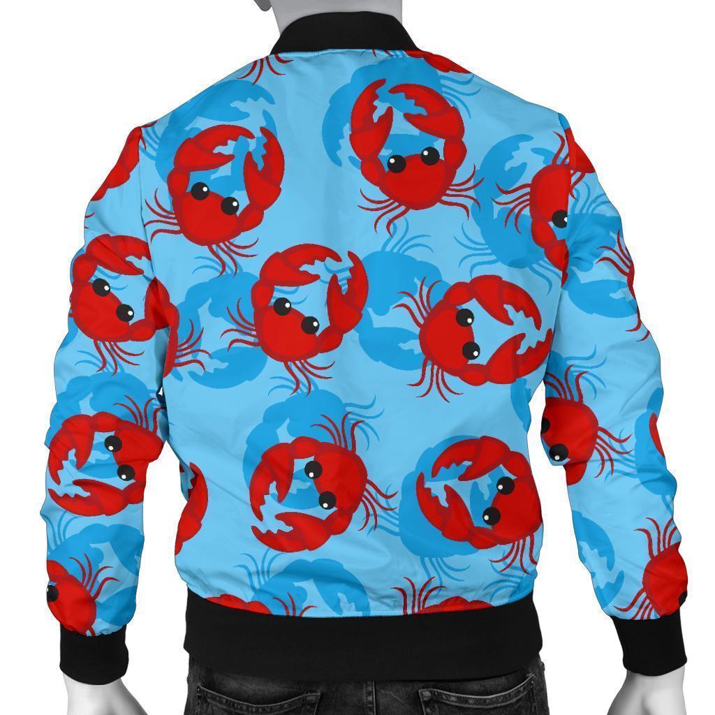 Crab Pattern Print Men's Bomber Jacket-grizzshop