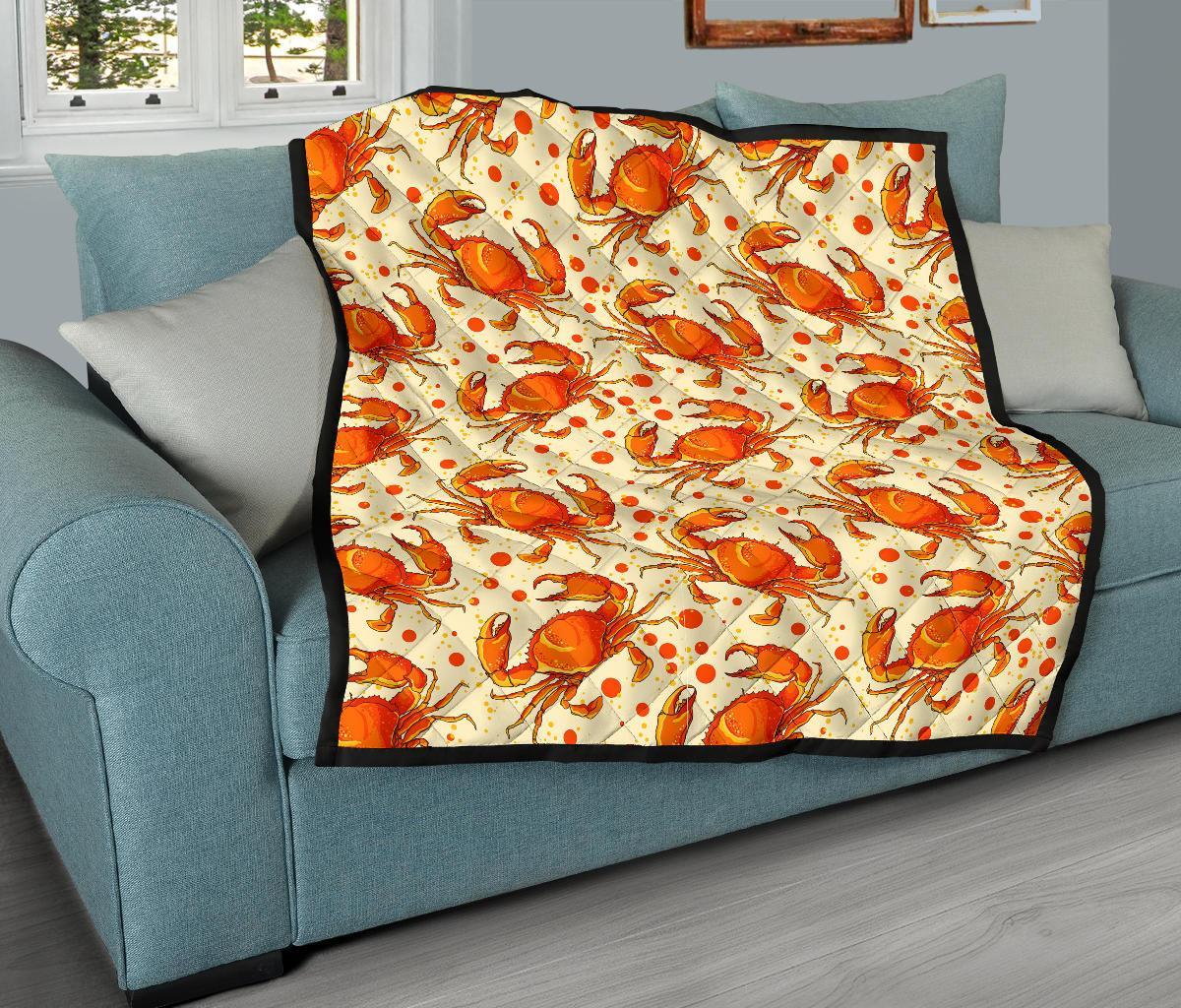 Crab Print Pattern Quilt-grizzshop