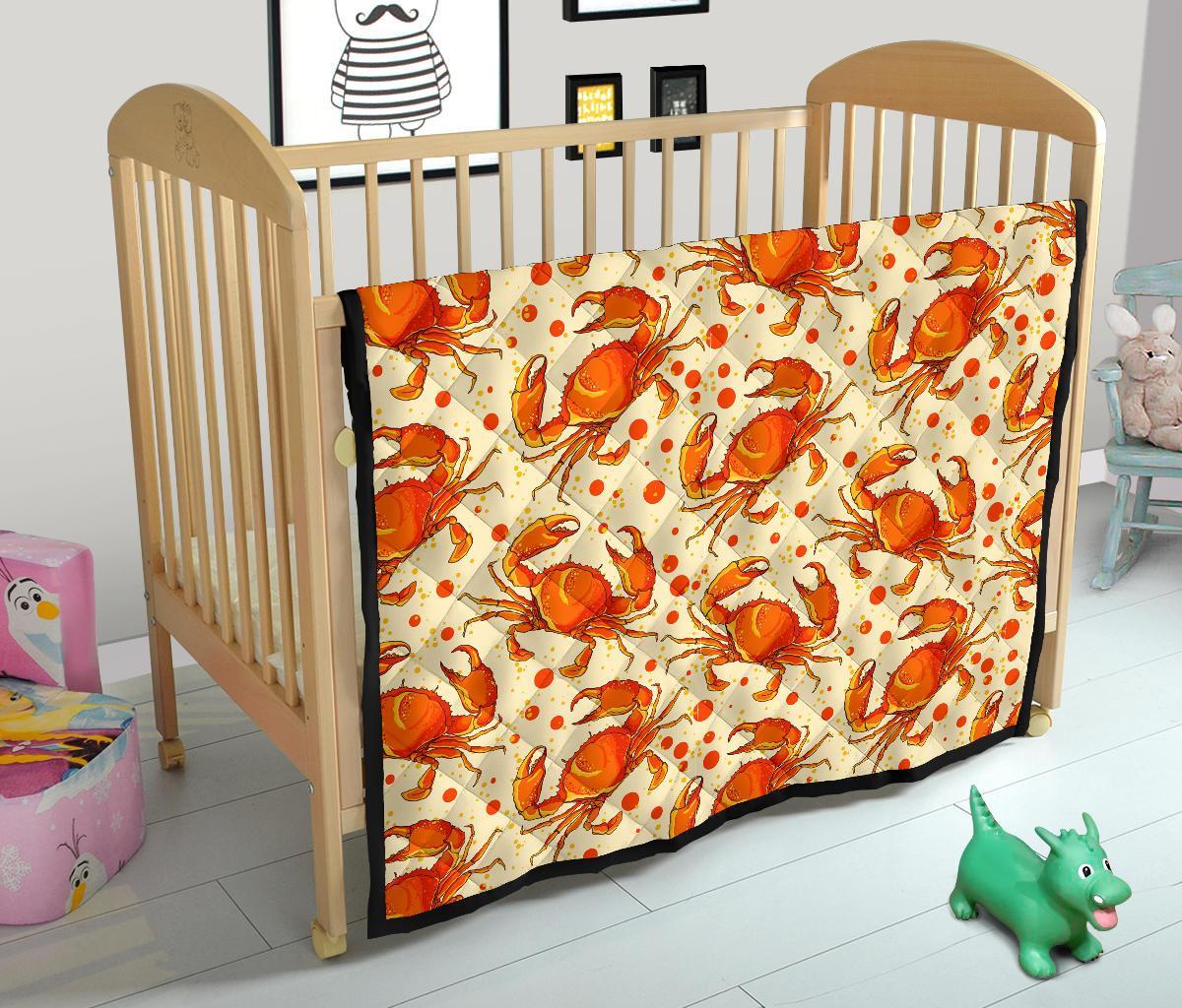 Crab Print Pattern Quilt-grizzshop